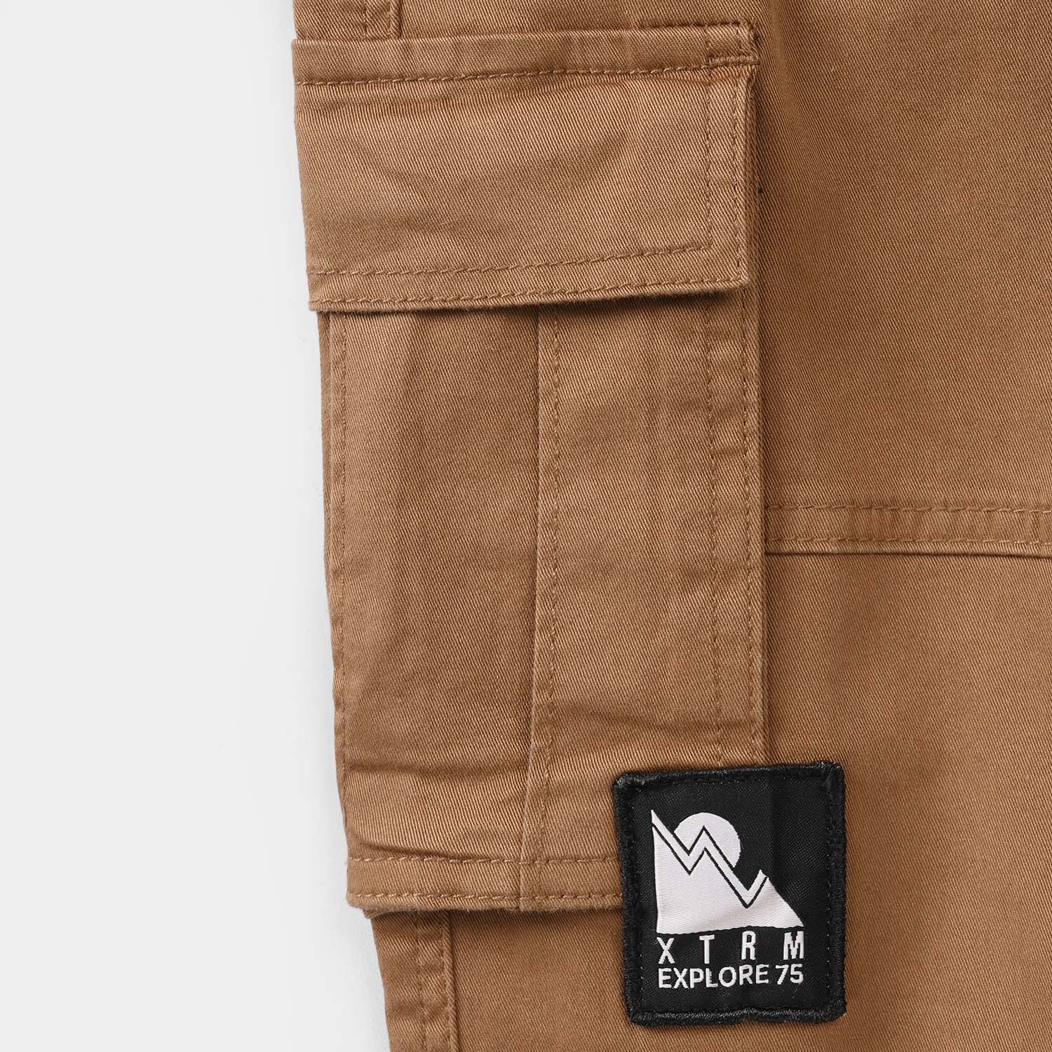 Boys Cotton Twill Pant - Brown - Image 3