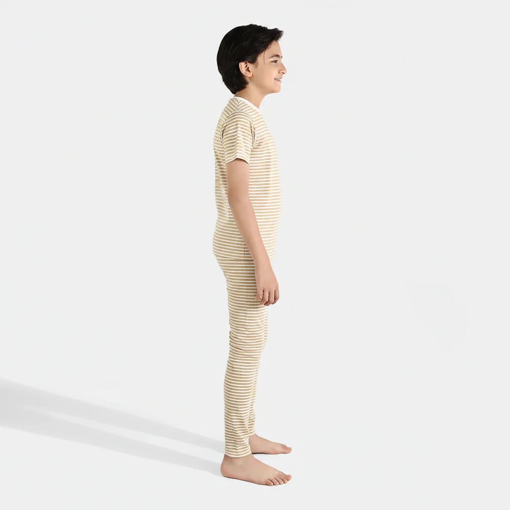 Boys Poly Cotton Jersey Night Suit (Hot Wheels) - Warm Sand - Image 3
