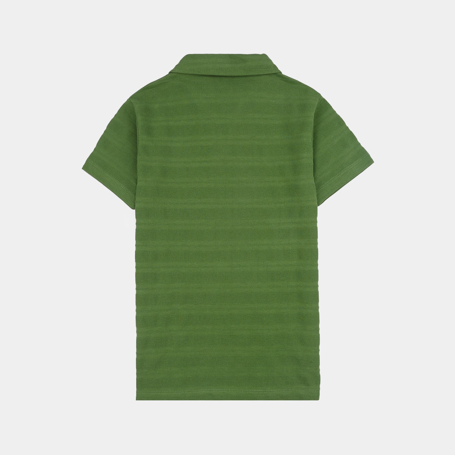 Boys Jacquard Polo T-Shirt (Basic) - Olive/Green - Image 3