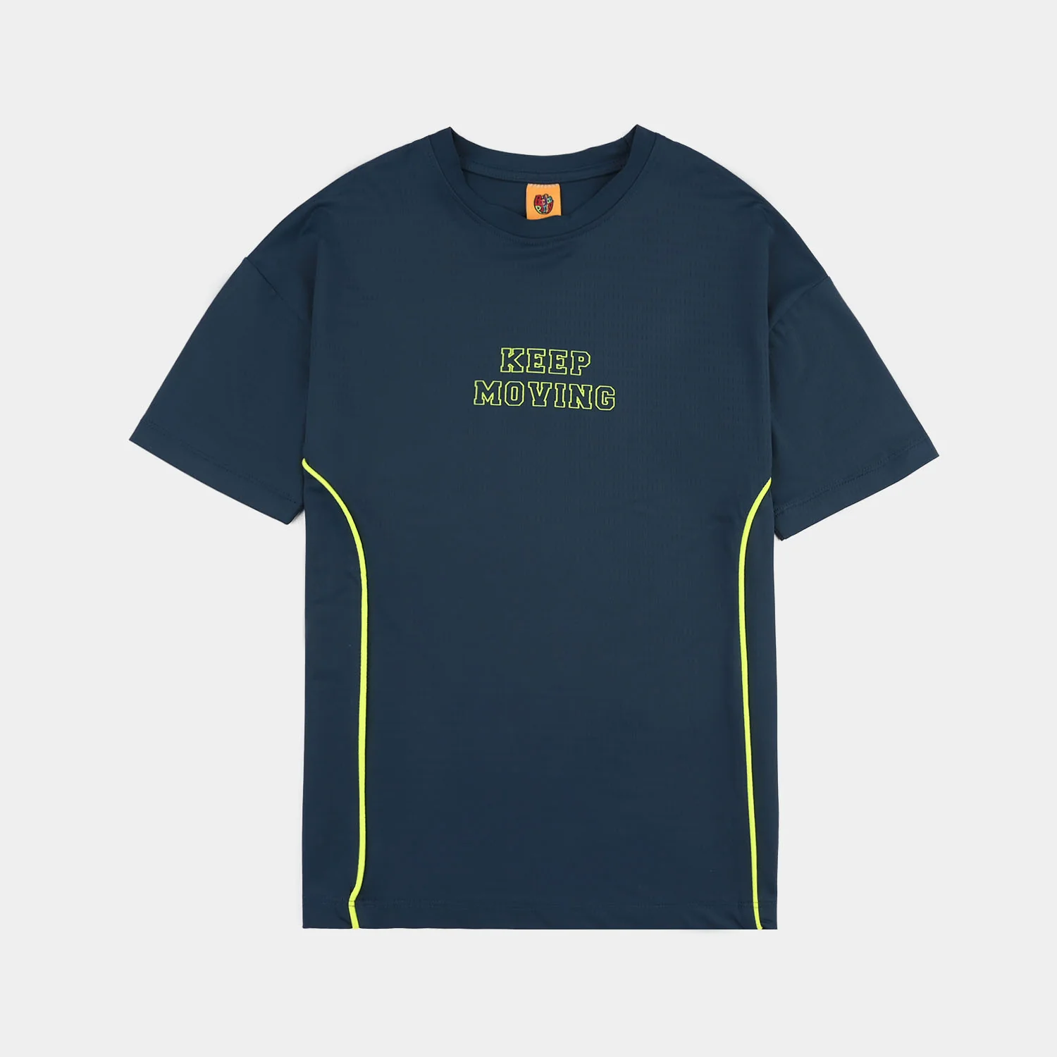 Boys Poly Jersey T-Shirt (Keep Moving) - Blue