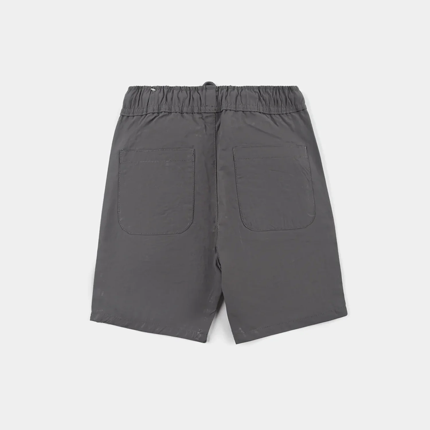 Boys Poly Twill Poly Shorts Skater Crew – Grey - Image 4