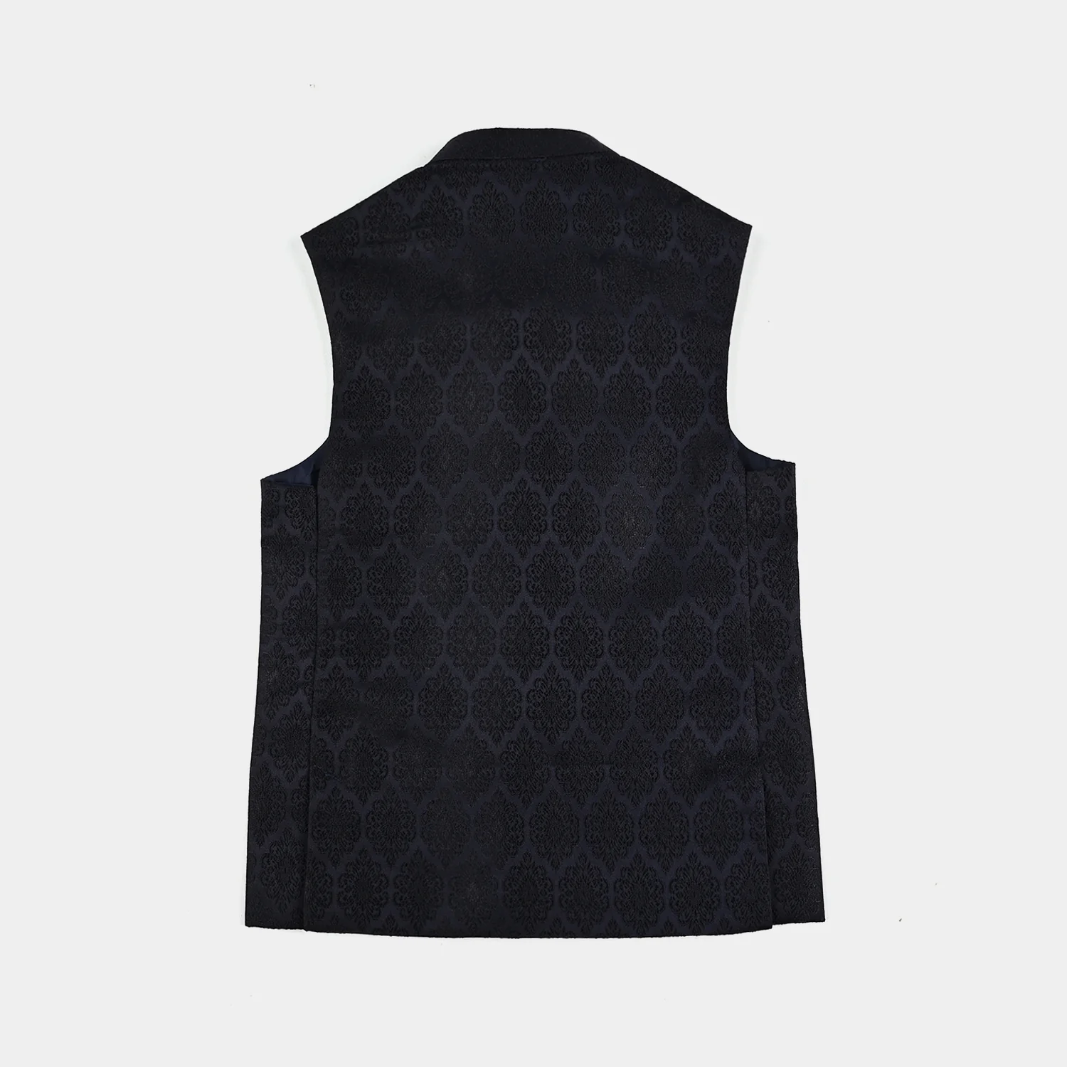 Boys Poly Viscose Waist coat - Navy - Image 4