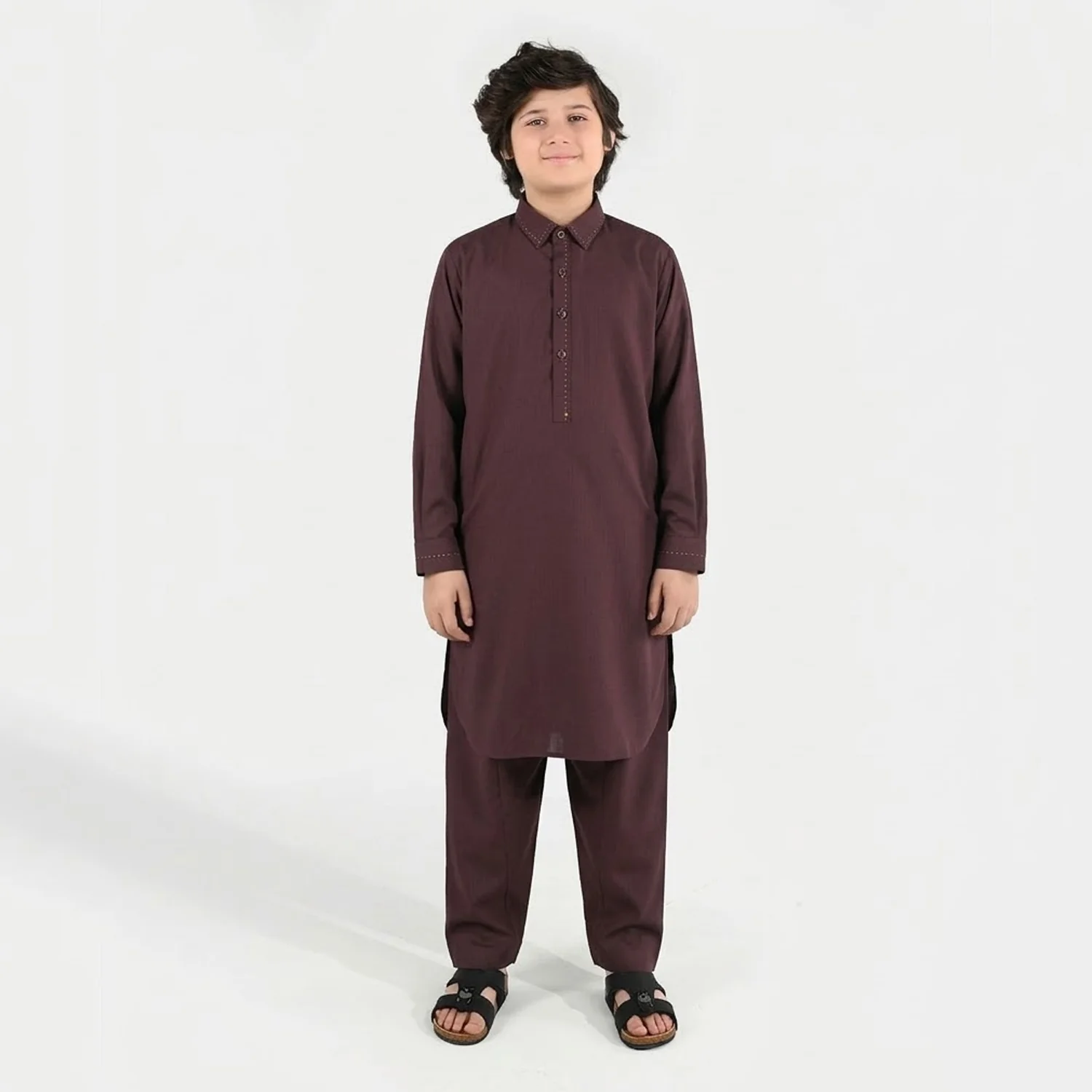 Boys Poly Viscose 2 Piece Suit - Magenta