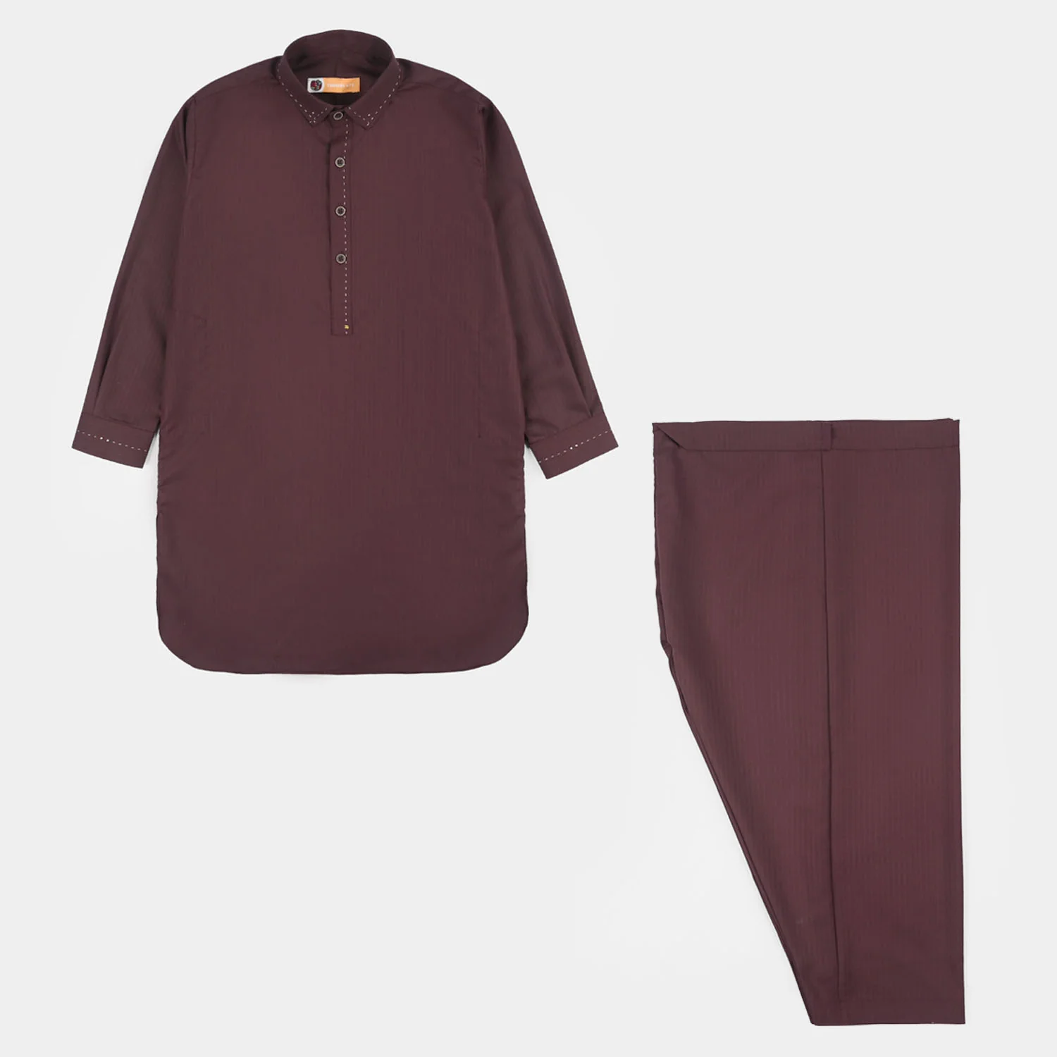 Boys Poly Viscose 2 Piece Suit - Magenta - Image 4