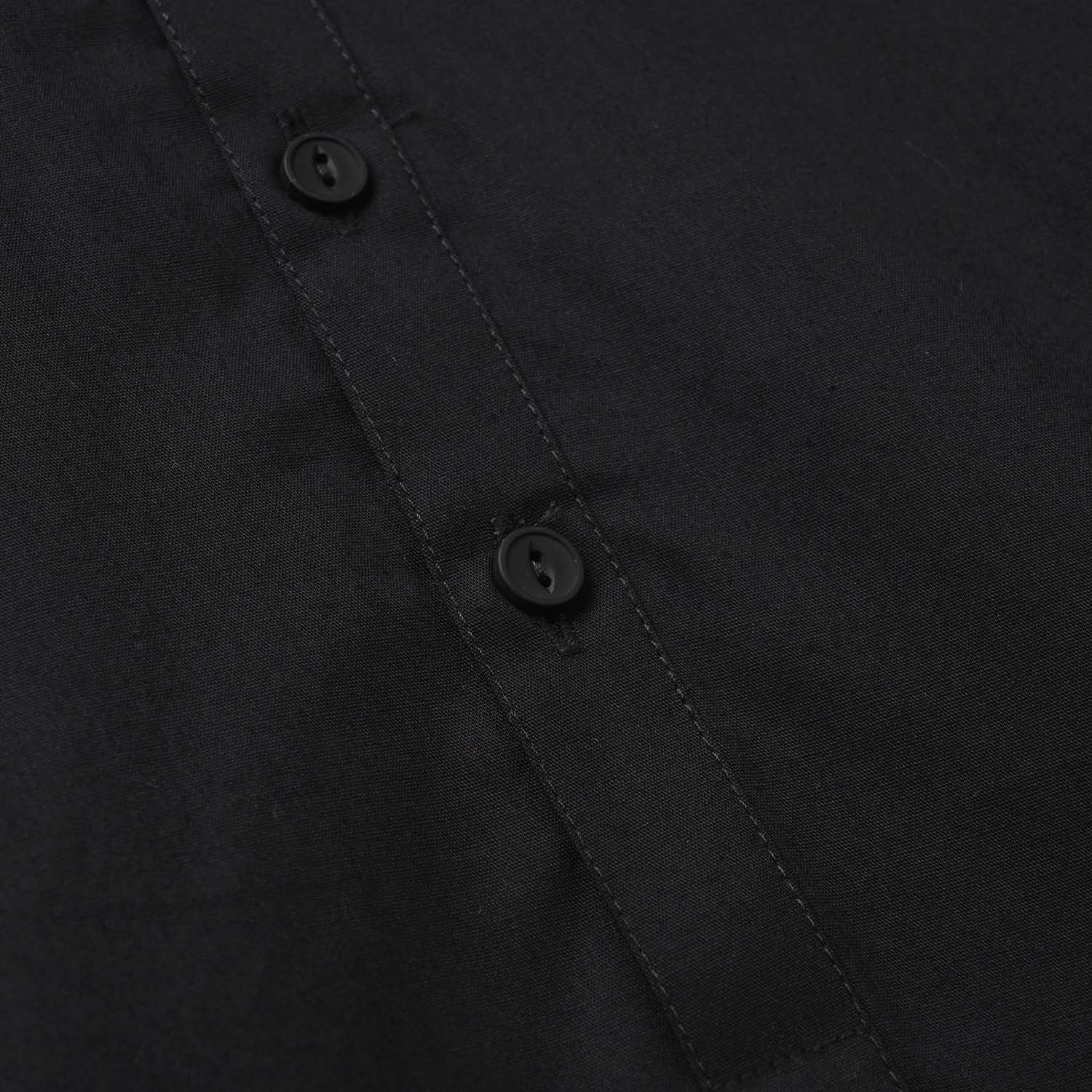 Boys Cotton Poplin Kurta Pajama - Black - Image 4