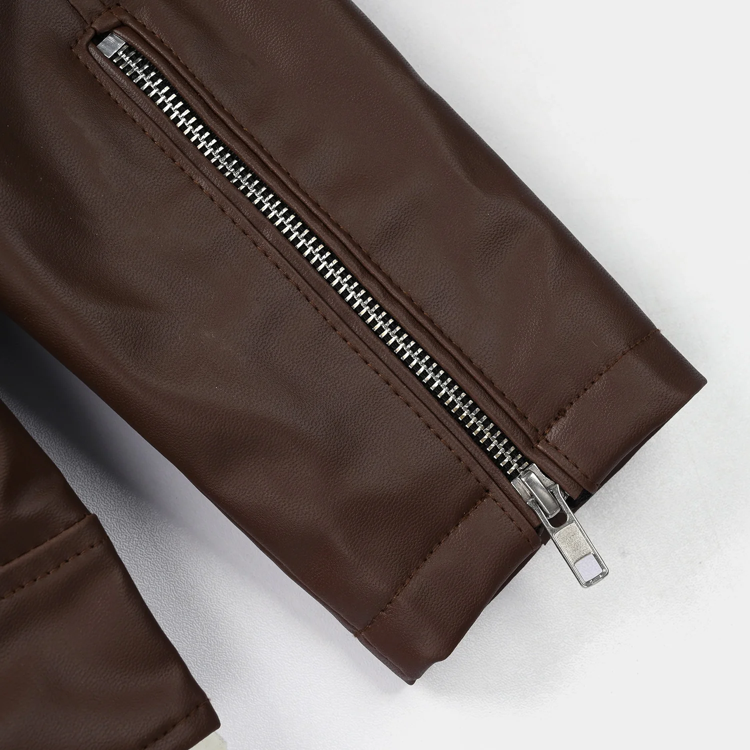 Boys Pu Jacket Basic - Brown - Image 4