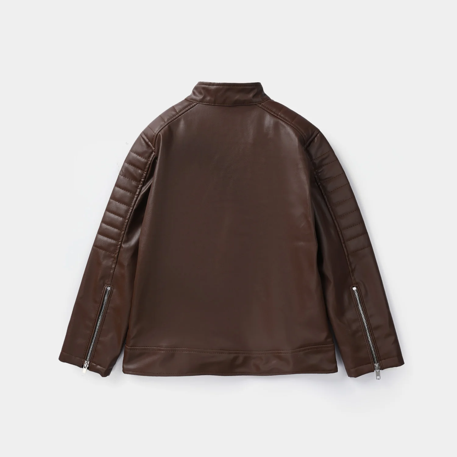 Boys Pu Jacket Basic - Brown - Image 5