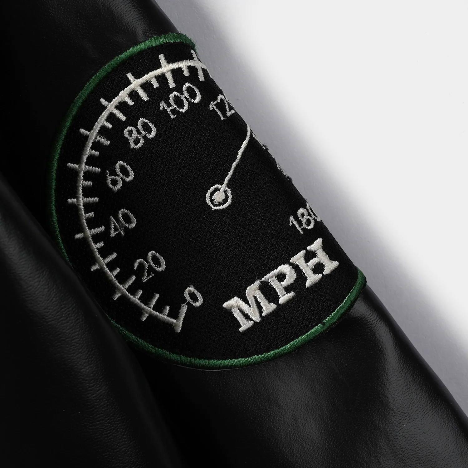 Boys Pu Leather Jacket Race Team - Black - Image 4