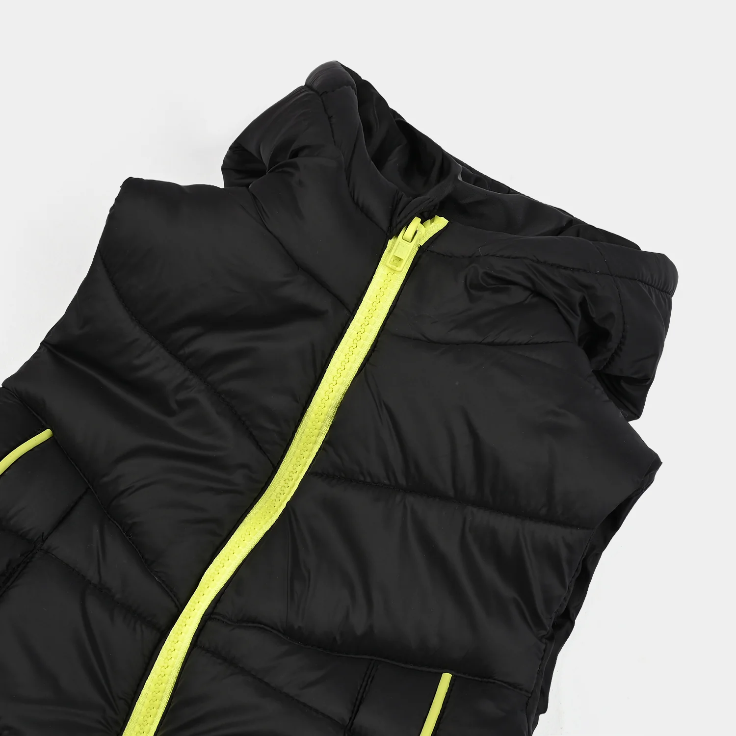 Boys  Quilted Hooded Jacket - Black - Image 2