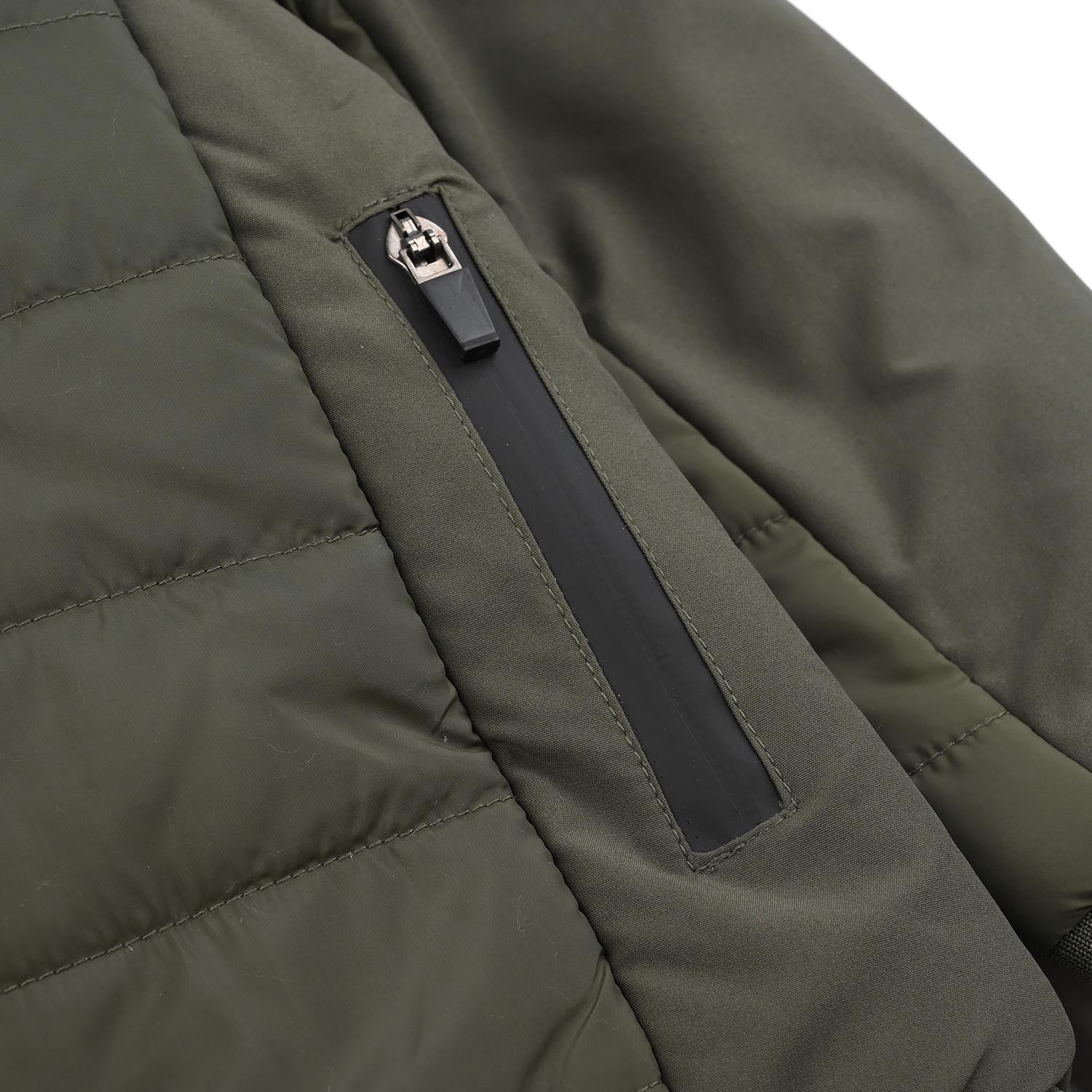 Boys Quilted Jacket F/S Believe in yourself-Olive - Image 2