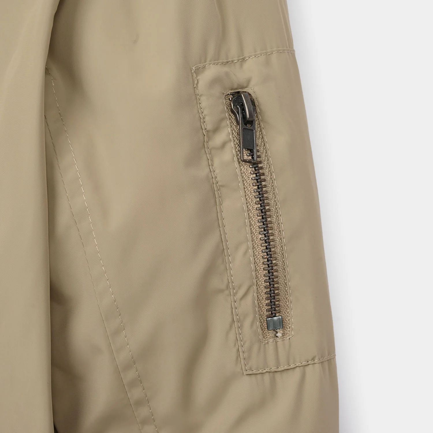Boys Quilted Jacket Comfortable- BEIGE - Image 3