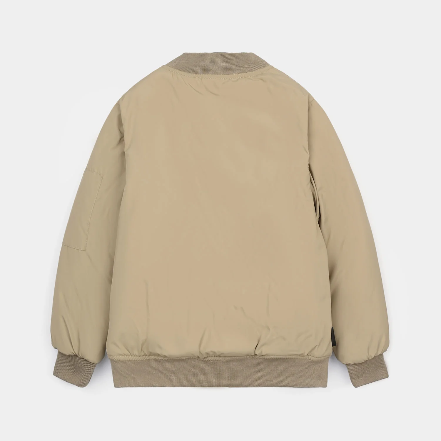 Boys Quilted Jacket Comfortable- BEIGE - Image 4