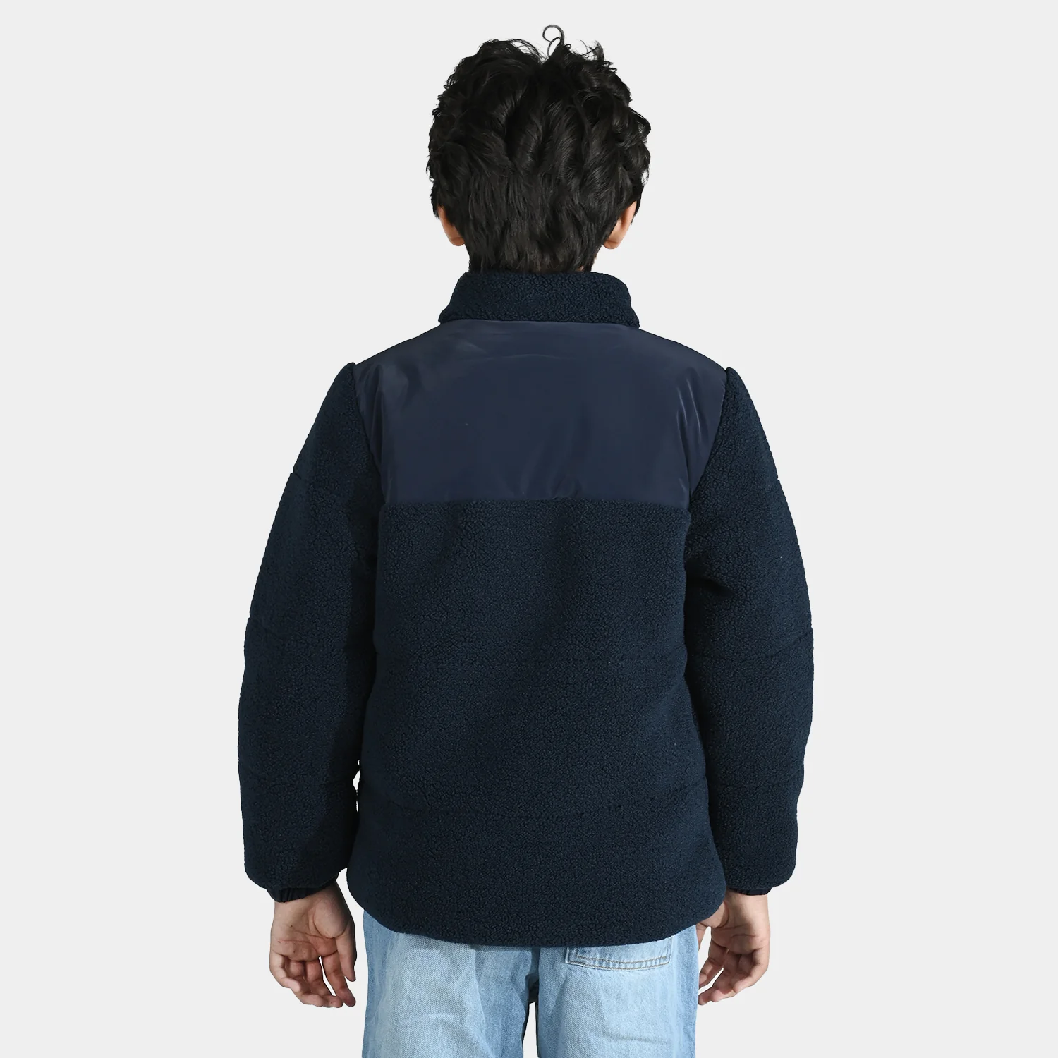 Boys Quilted Jacket (Mountain) - BLUE - Image 5