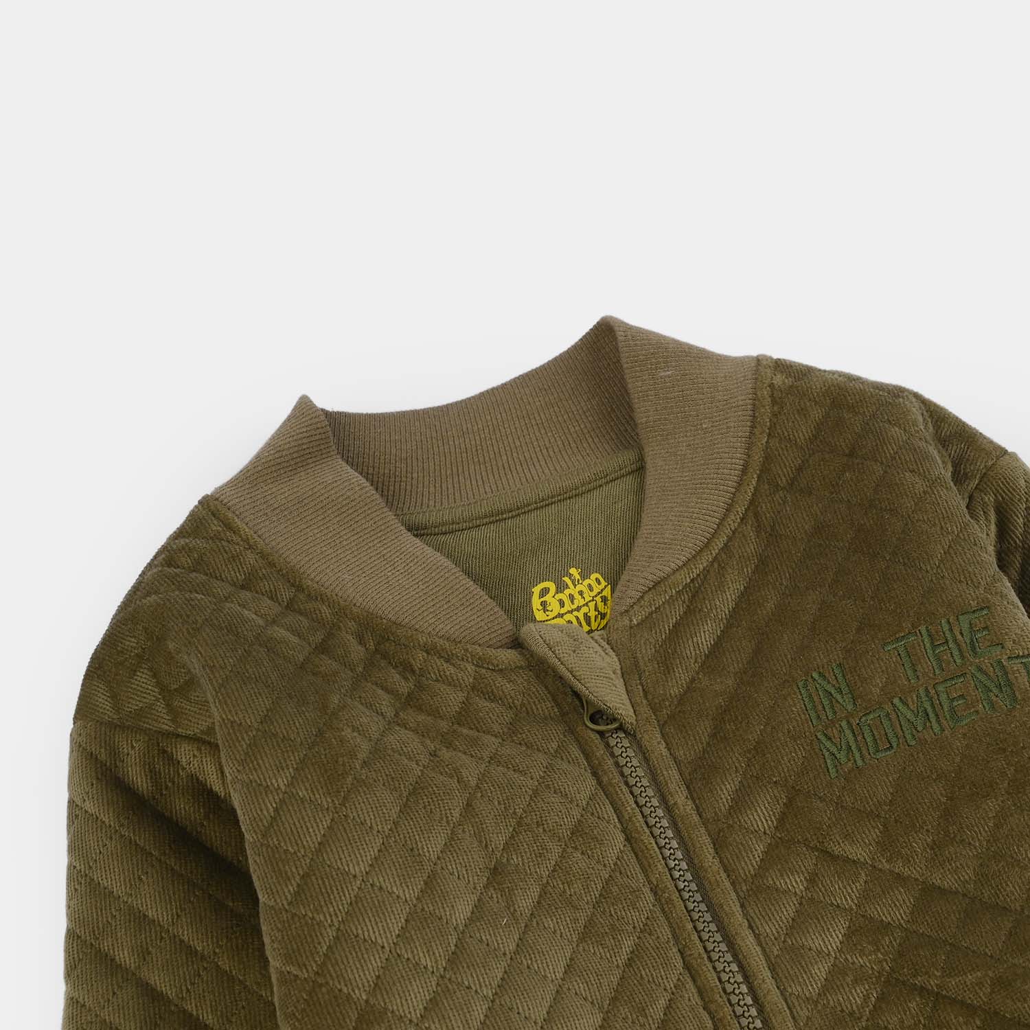 Boys Quilted Jacket - GREEN - Image 2