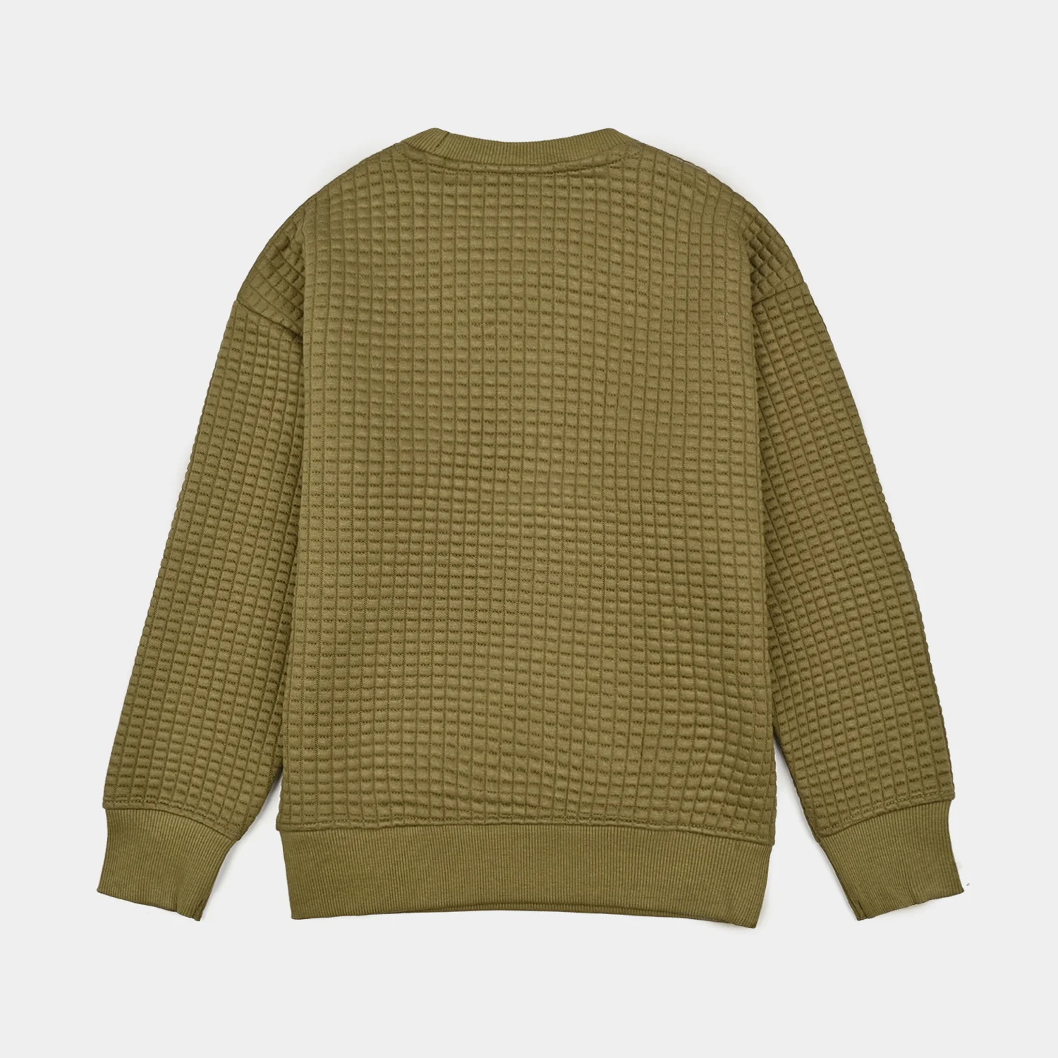 Boys Quilted Sweatshirt THE ADVENTURE BEGINS-GREEN - Image 5