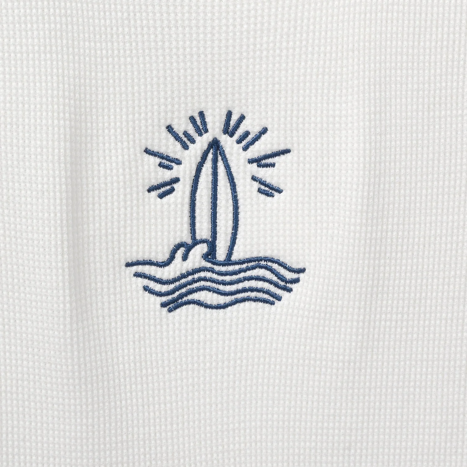 Boys Thermal Sando Waves - Off White - Image 2
