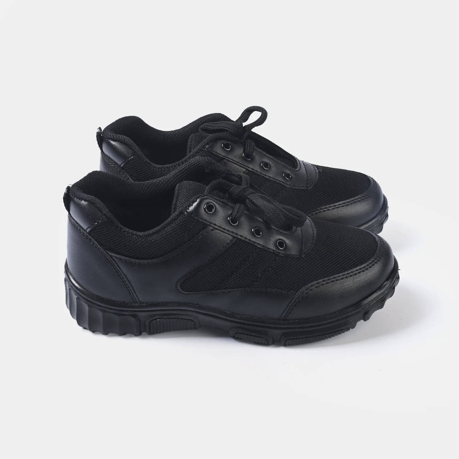 Boys School Shoes ES-05-BLACK - Image 3