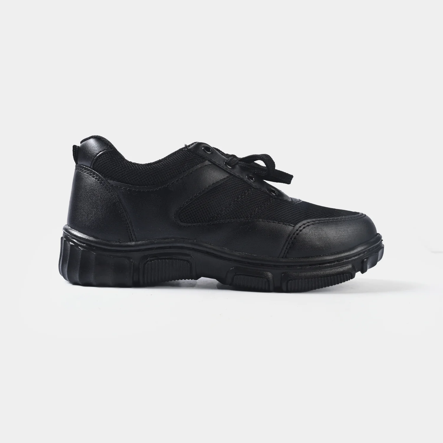 Boys School Shoes ES-05-BLACK - Image 4