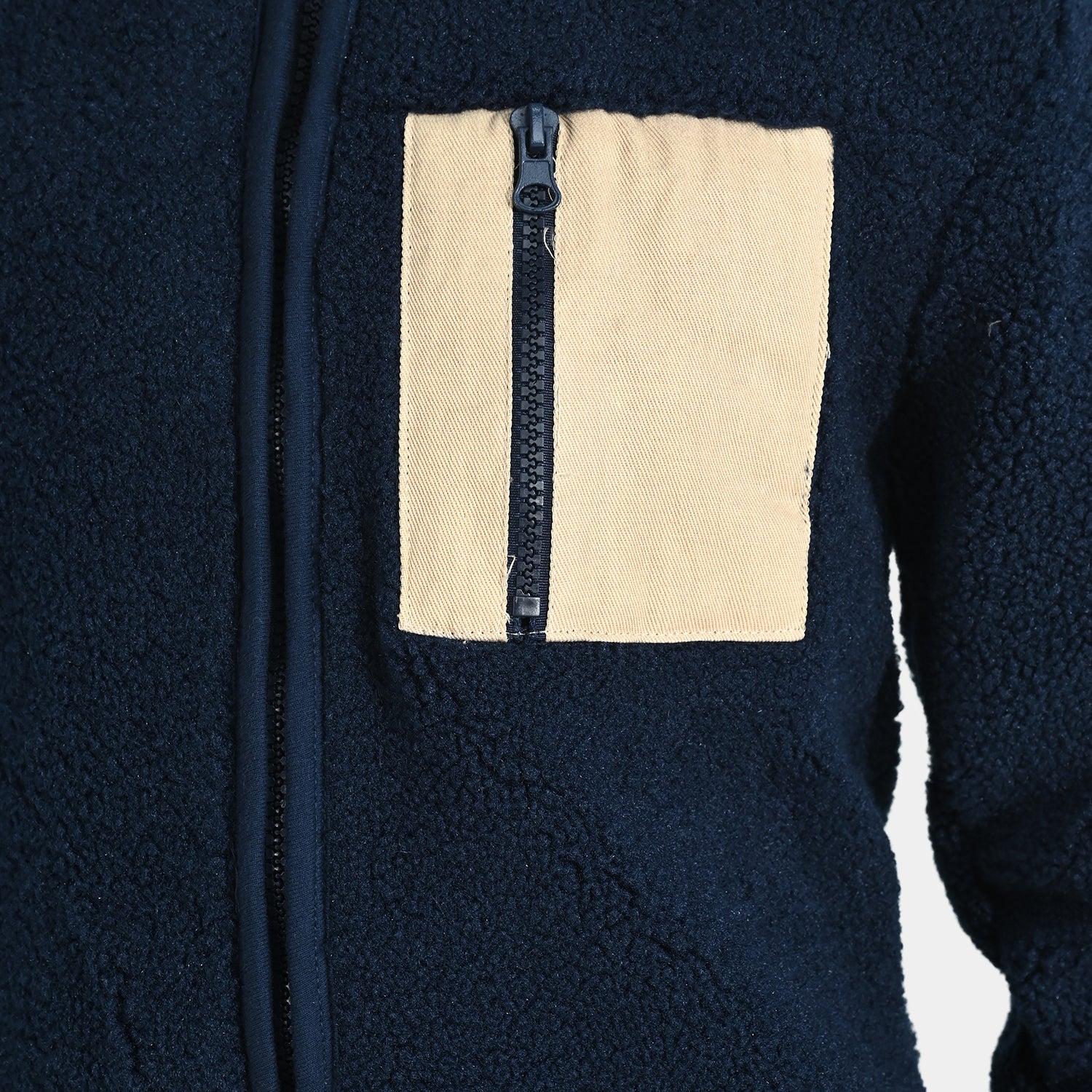 Boys Sherpa Knitted Jacket - Navy - Image 2