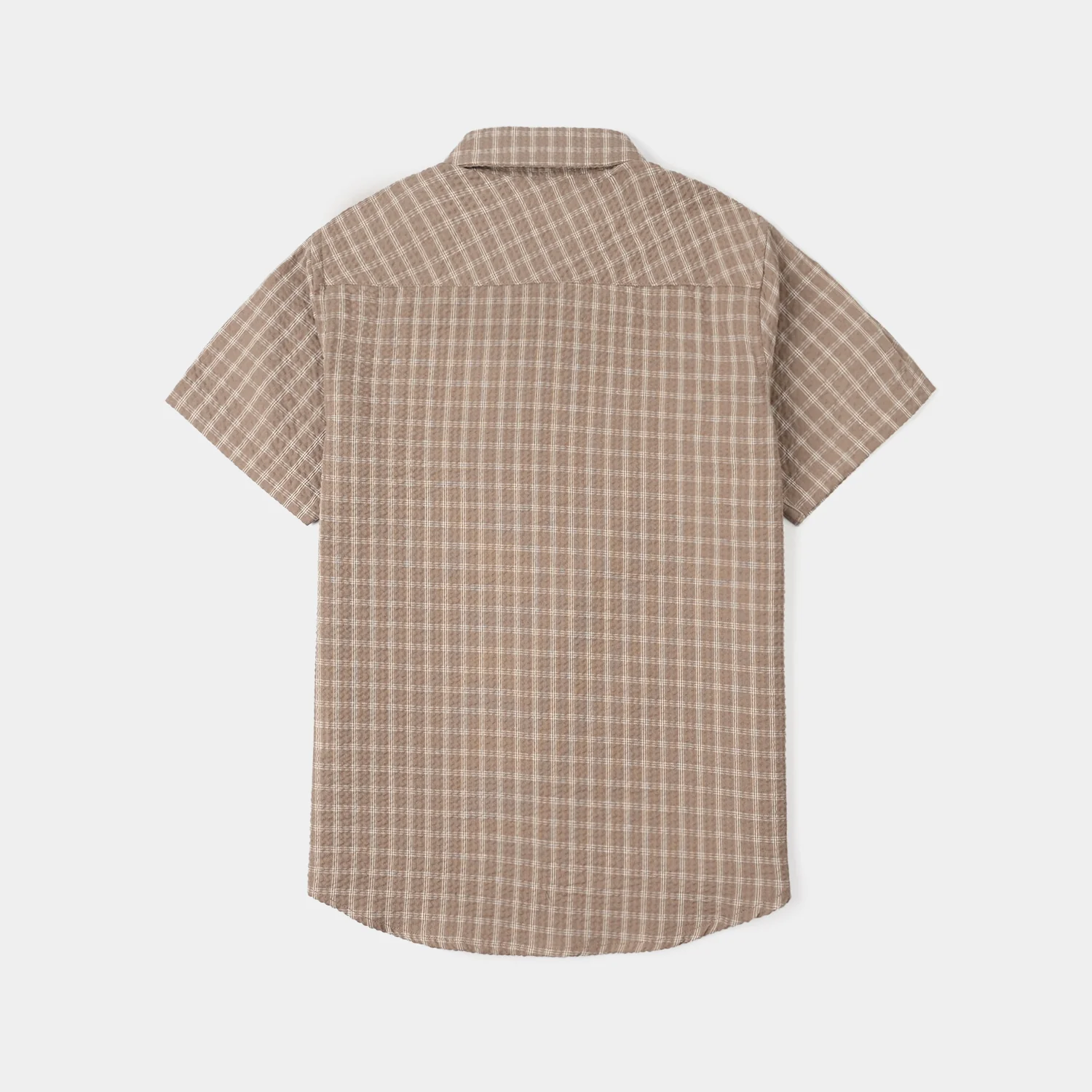 Boys Yarn Dyed Shirt (Chilling All Day) - Brown - Image 6