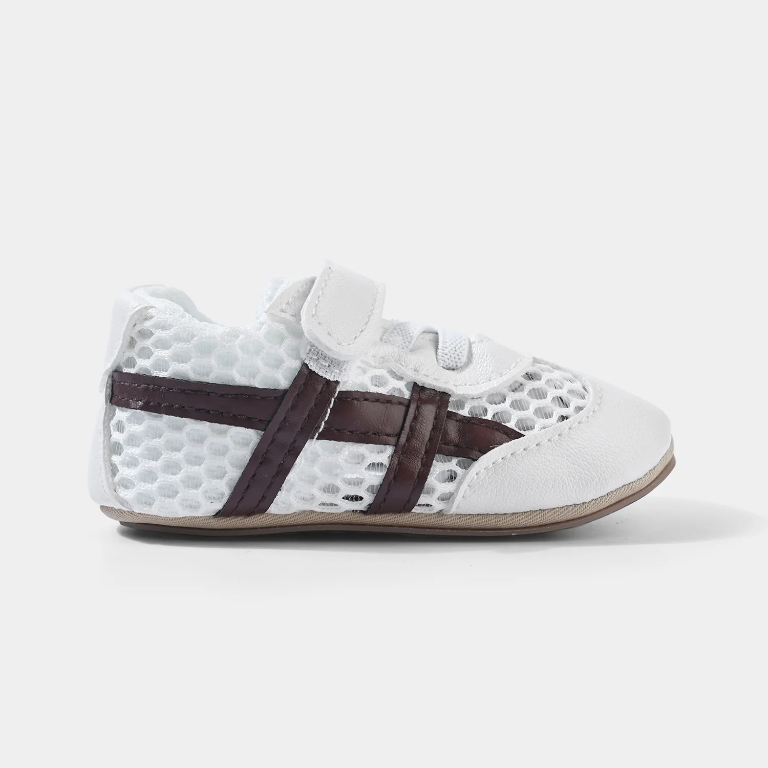 Boys Shoes 1564-White/Coffee - Image 3