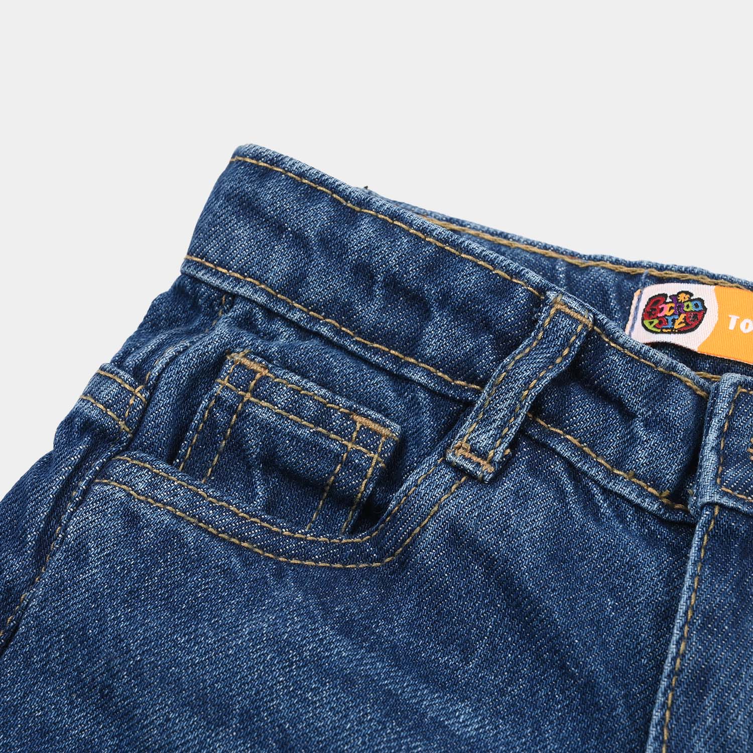 Boys Denim Stretch Shorts Basic - Mid Blue - Image 2