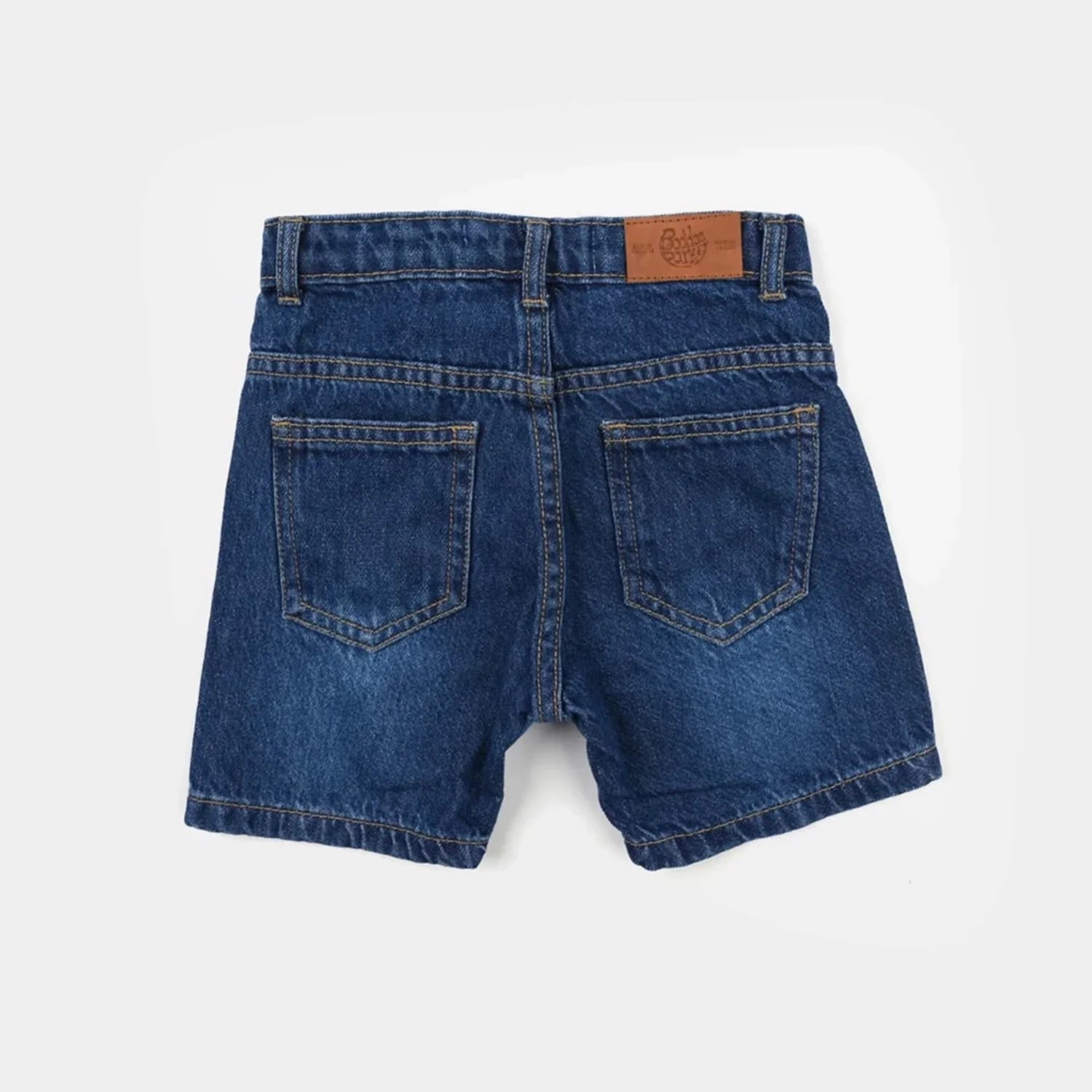 Boys Denim Stretch Shorts Basic - Mid Blue - Image 3