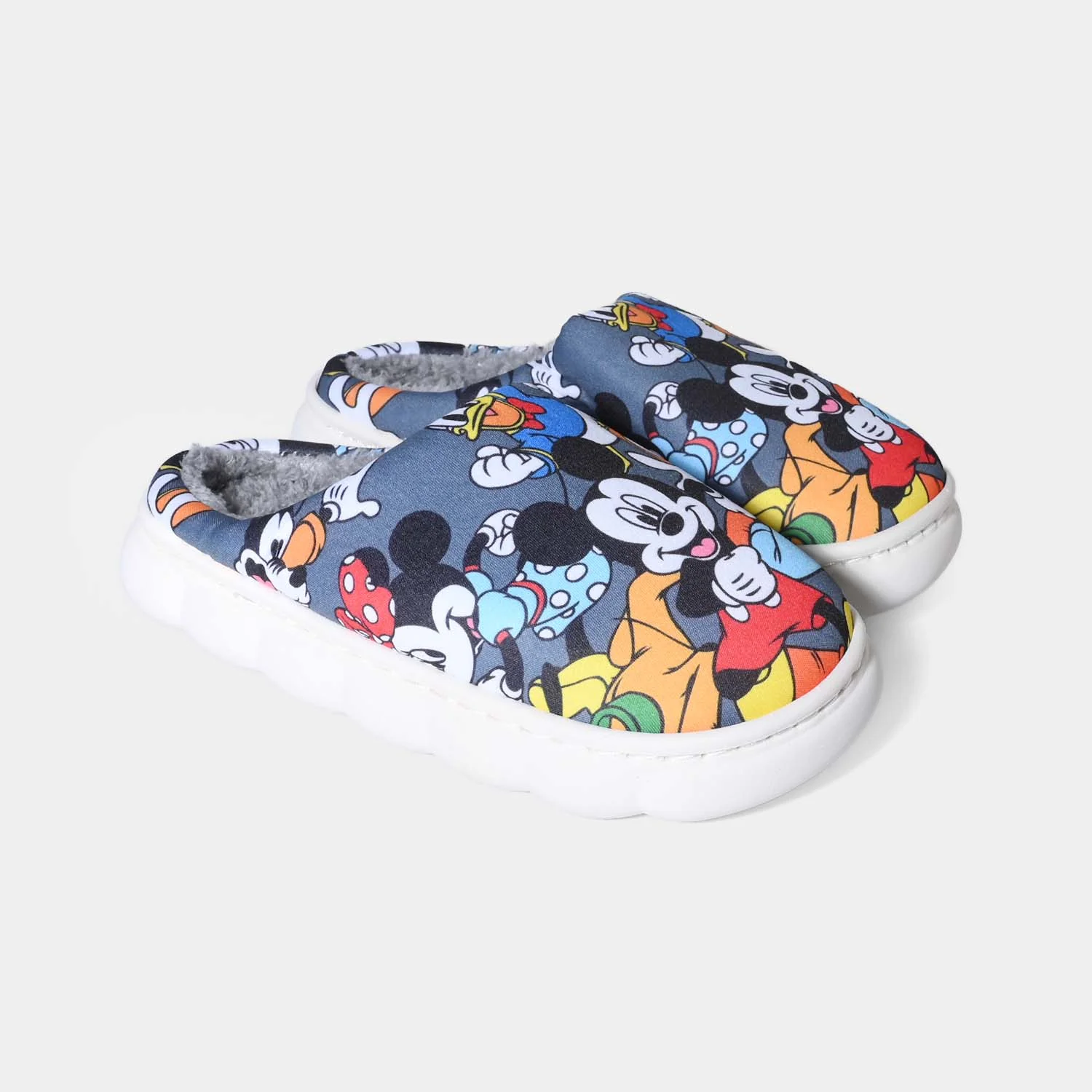 Boys Slipper Fur HH-005 - Grey - Image 3