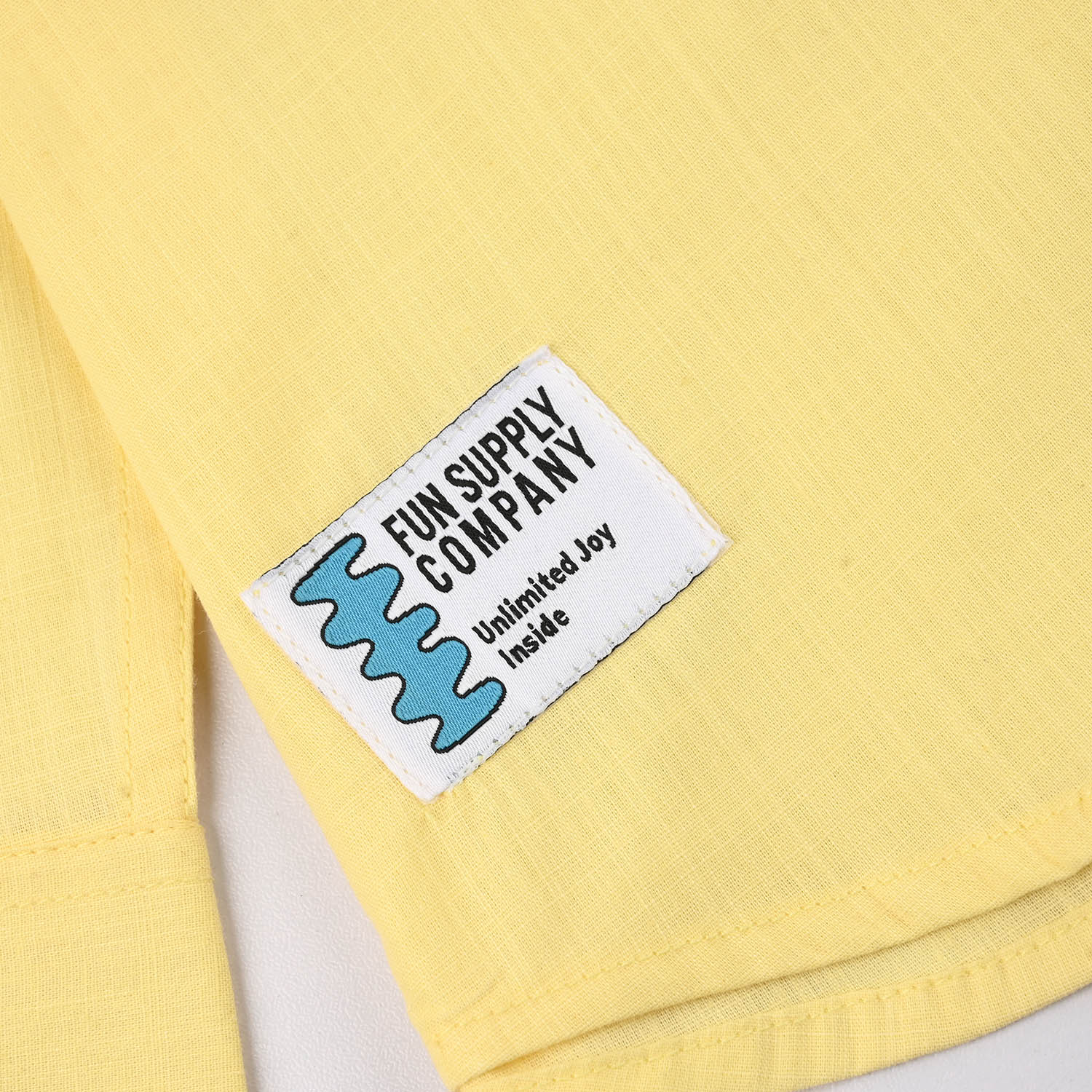 Boys Slub By Slub Casual Shirt (Fun Supply) - Yellow - Image 2