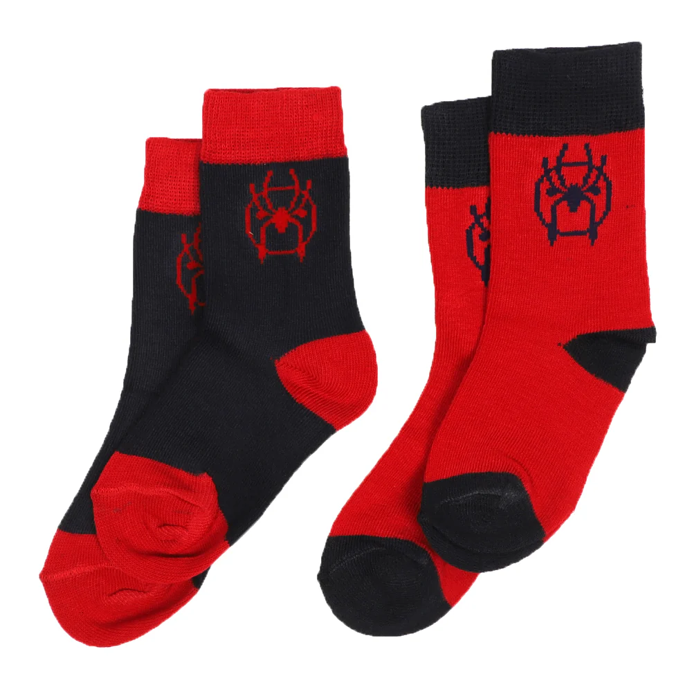 Boys Socks 2 Pack (2 Pair) Red-Black