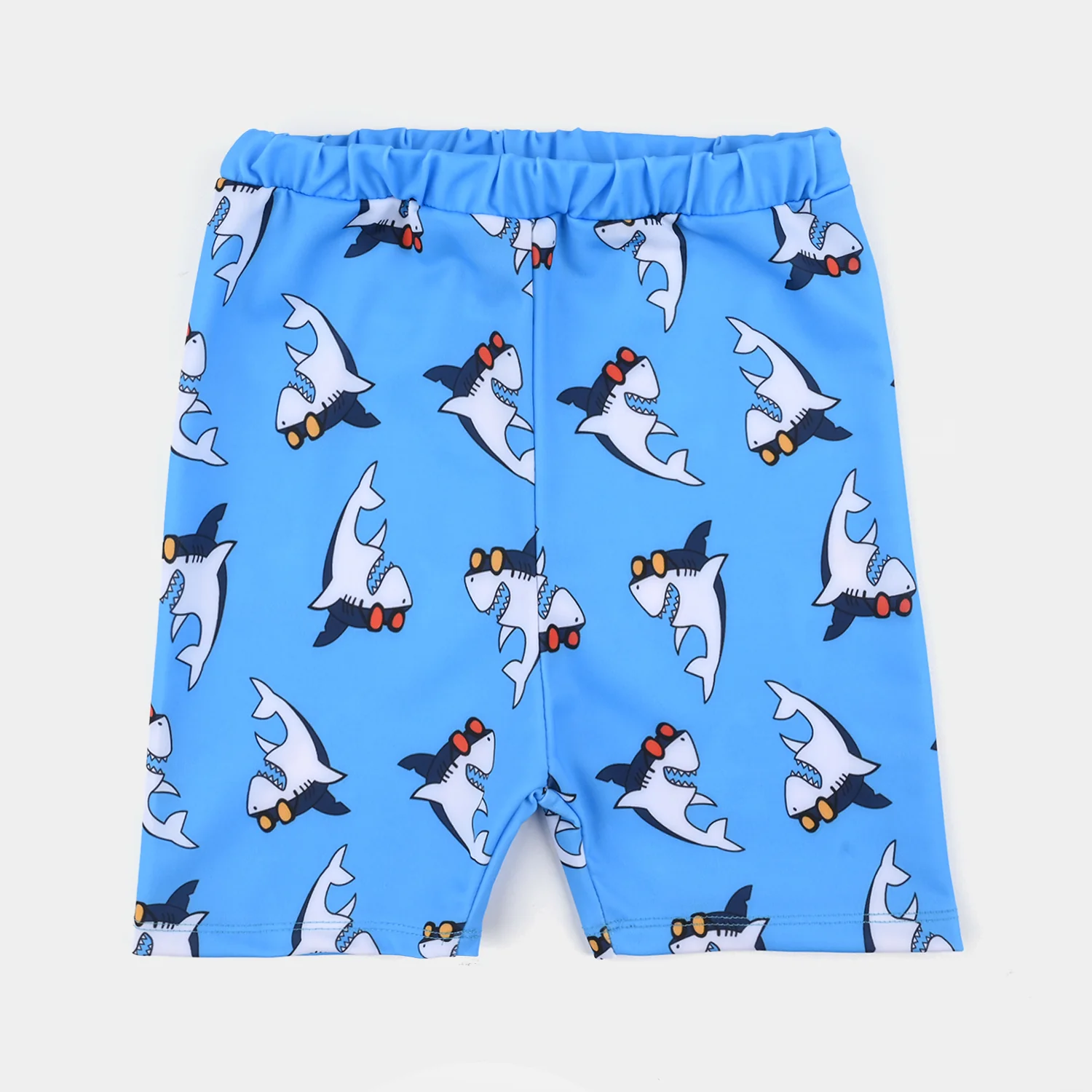 Boys Polyester Swimming 2-Piece Suit (Shark) - Blue - Image 3