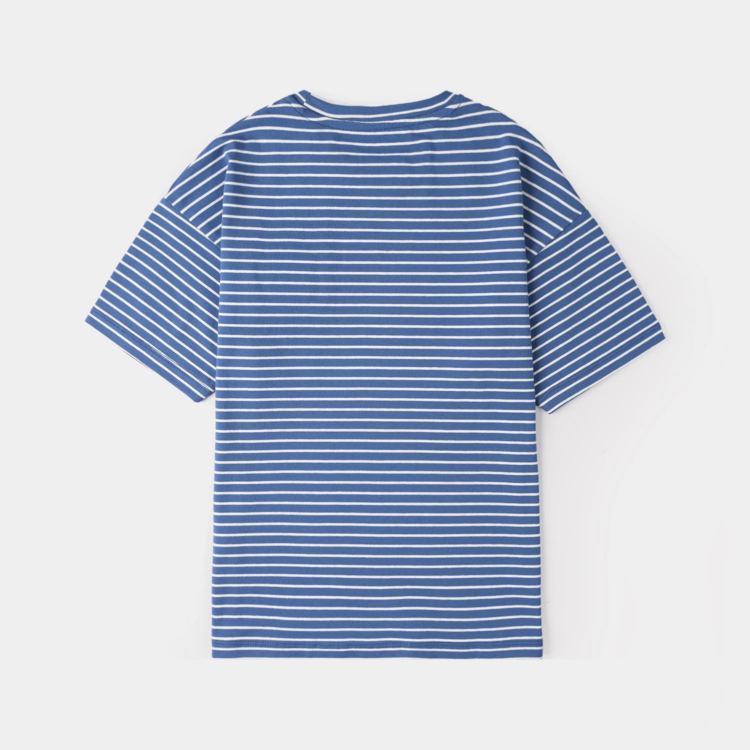 Boys Yarn Dyed Striped T-Shirt - Blue - Image 4