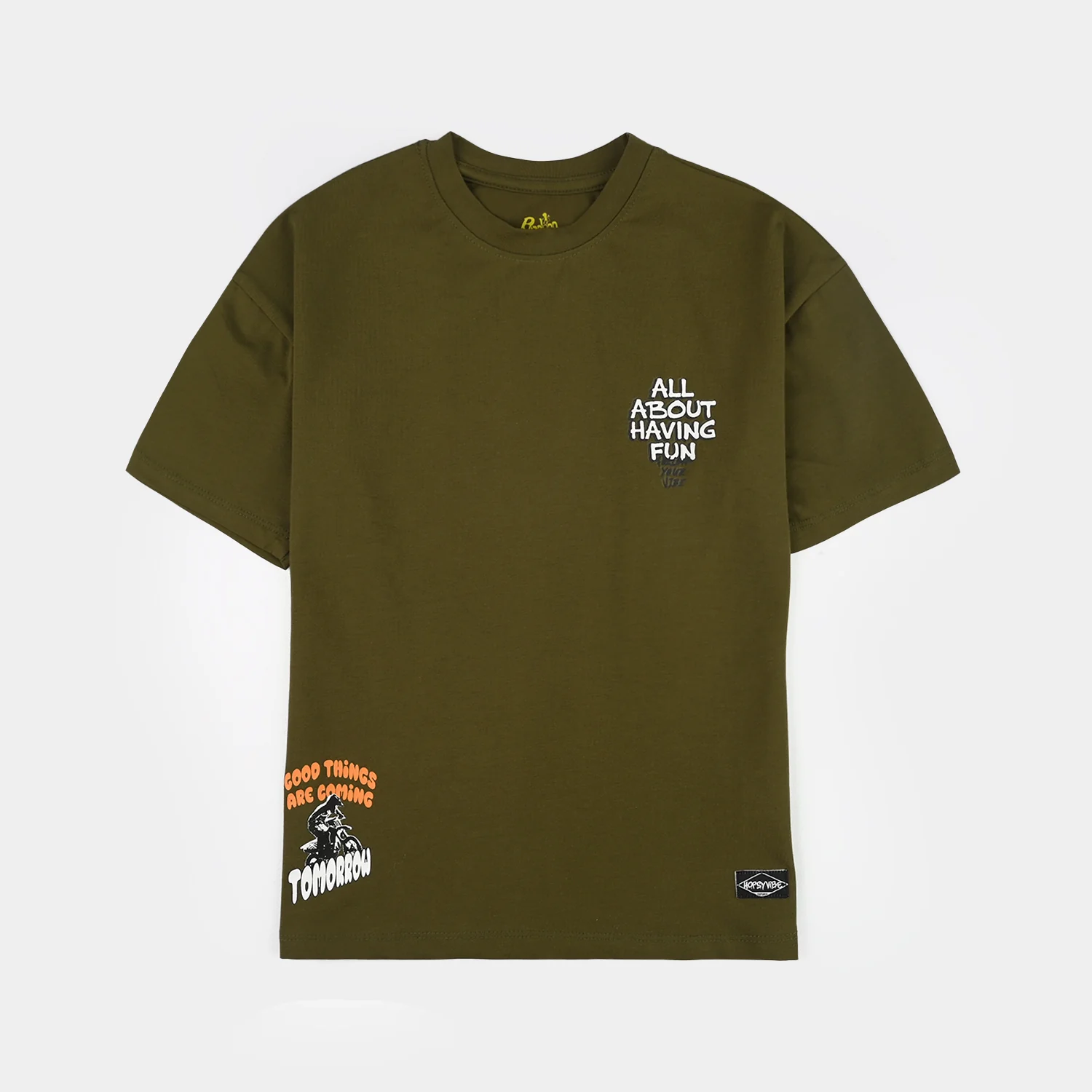 Boys Lycra Jersey T-Shirt (All About) - Olive