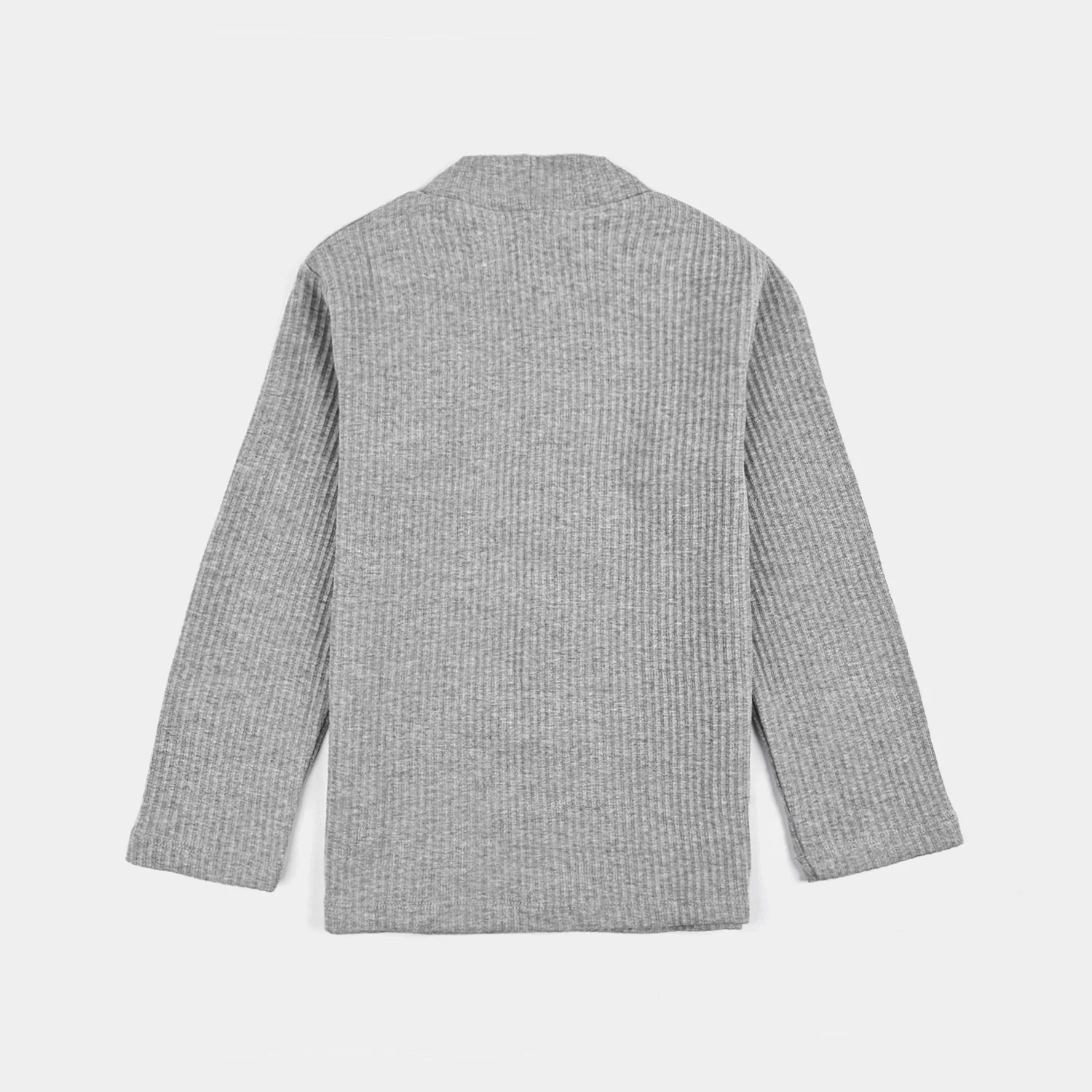 Boys Rib Turtle Neck T-Shirt - Dark.Grey - Image 3