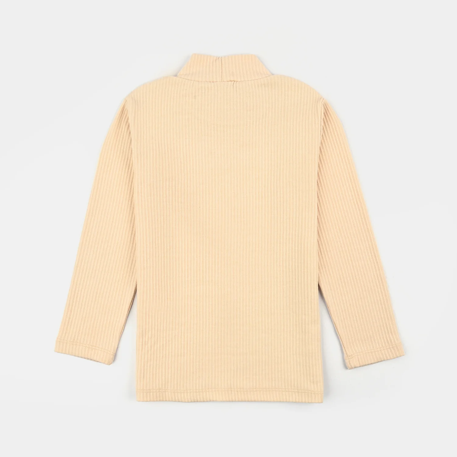 Boys Rib Turtle Neck T-Shirt - Wood.Ash - Image 3