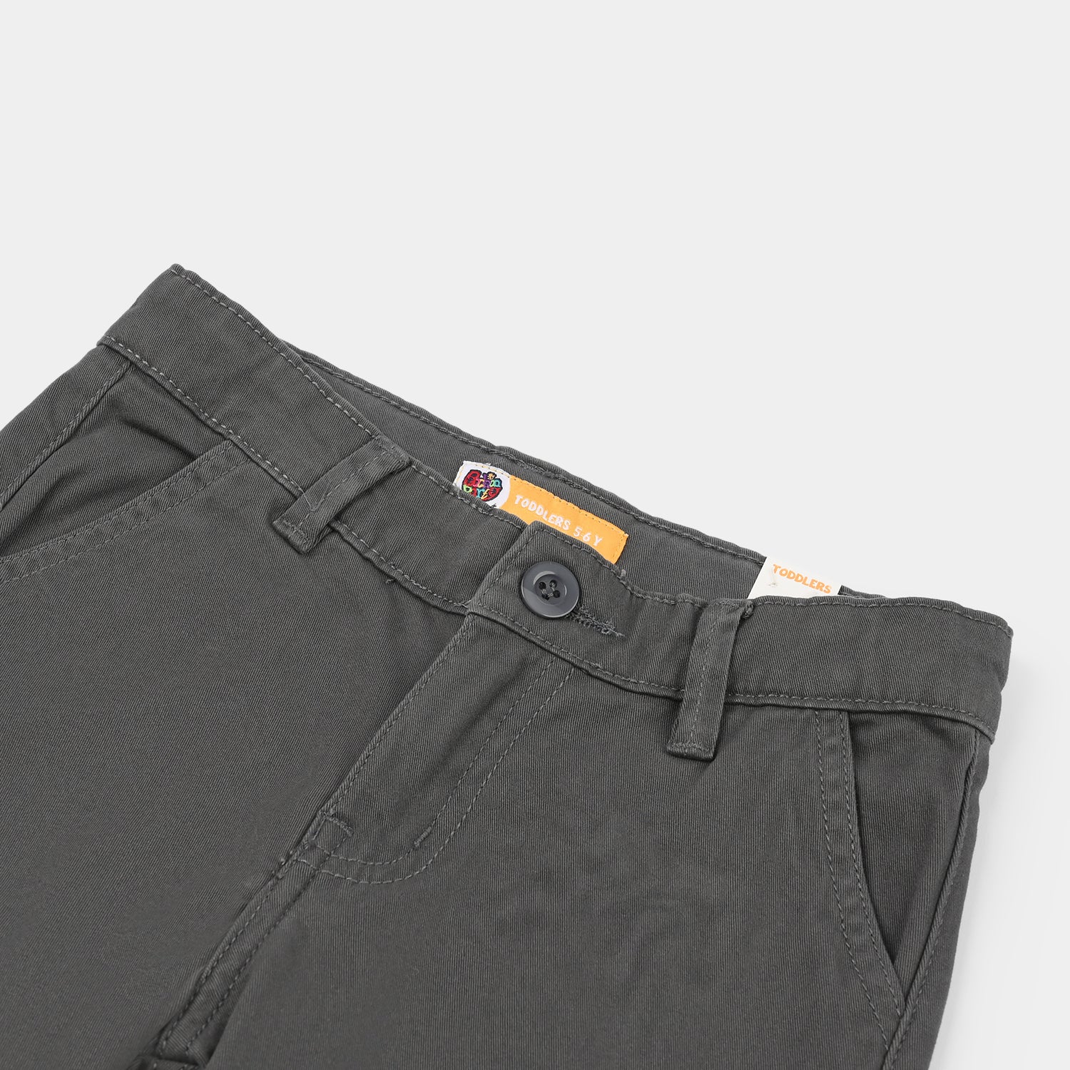 Boys Cotton Twill Pants - Dark Grey - Image 2