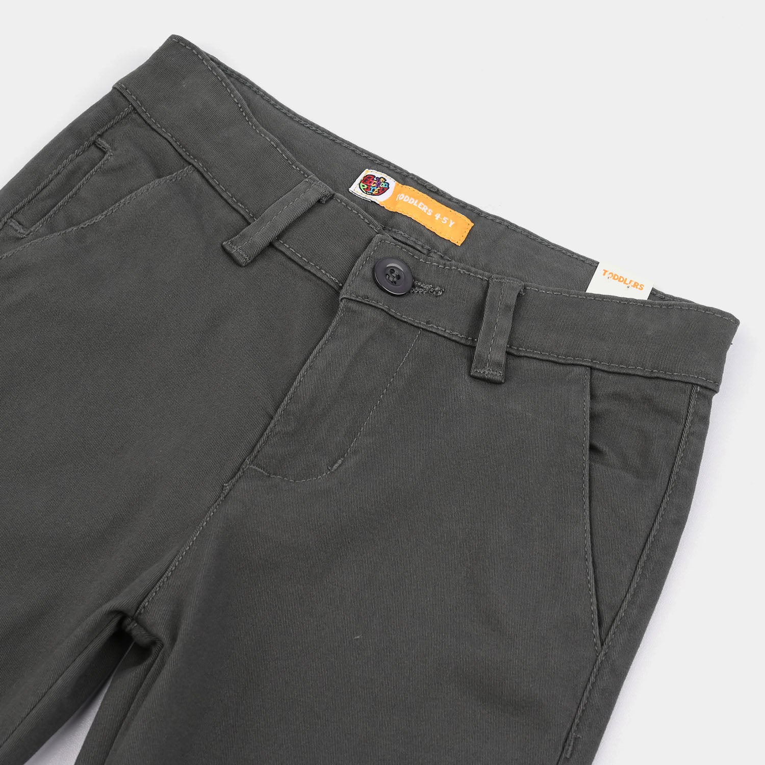 Boys Twill Pants Basic - Grey - Image 2