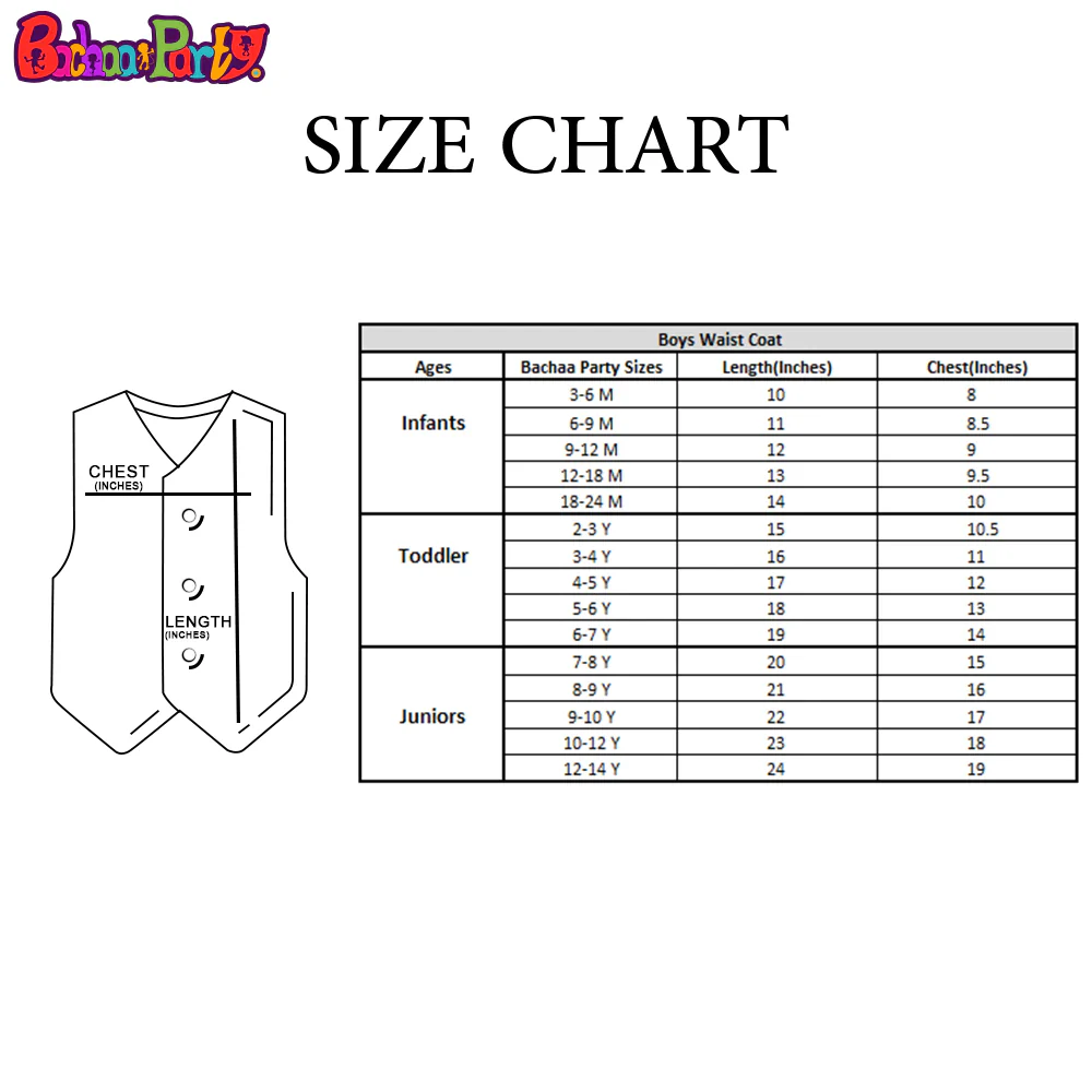 Boys Viscose Waist Coat - Navy Blue - Image 8