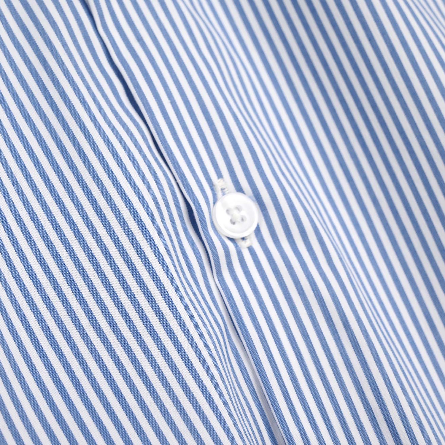 Boys Yarn Dyed Formal Stripes Shirt – Blue - Image 2
