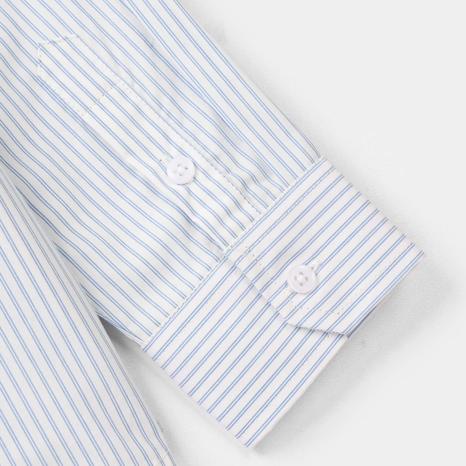 Boys Yarn Dyed Formal Shirt (Blue Stripe) - Image 2