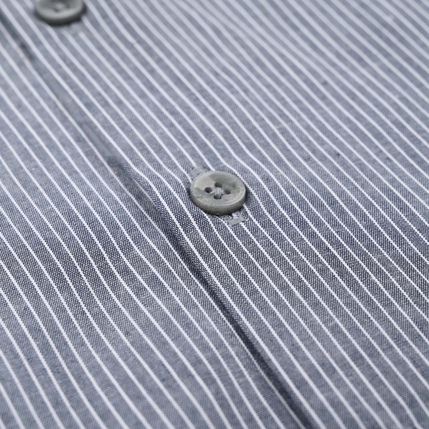 Boys Yarn Dyed Striped Formal Shirt – Grey - Image 3