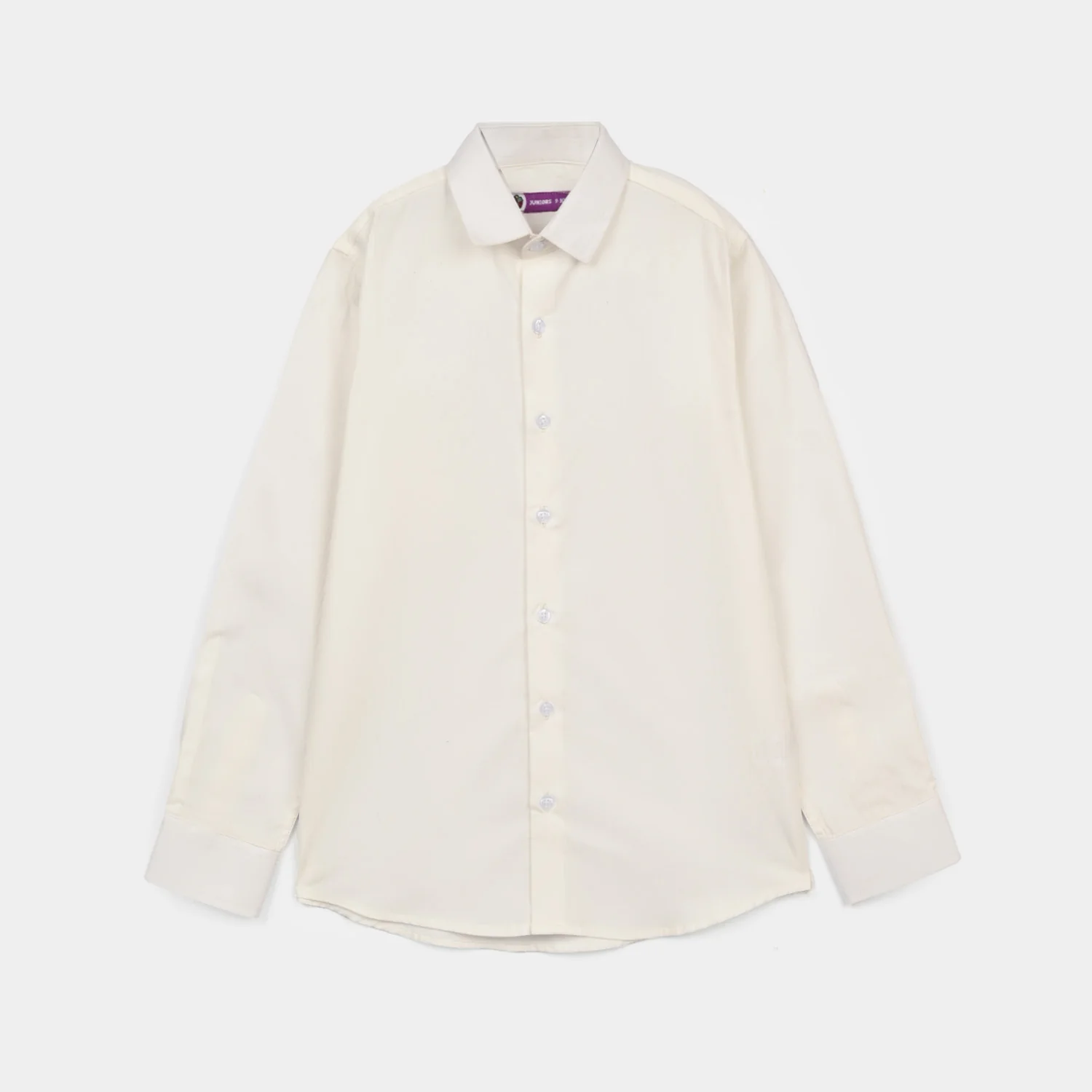 Boys Yarn Dyed Formal Shirt - White
