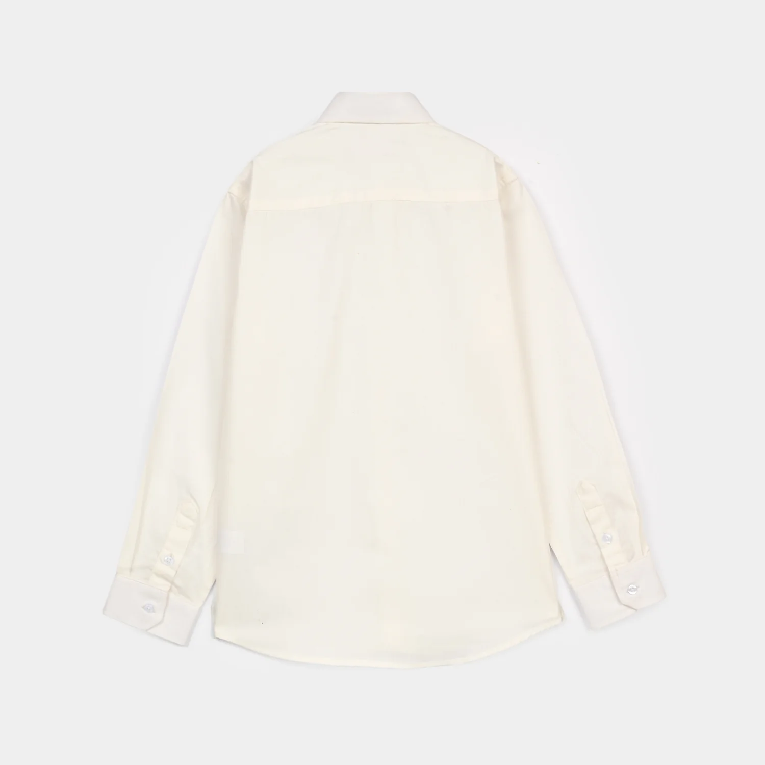 Boys Yarn Dyed Formal Shirt - White - Image 3