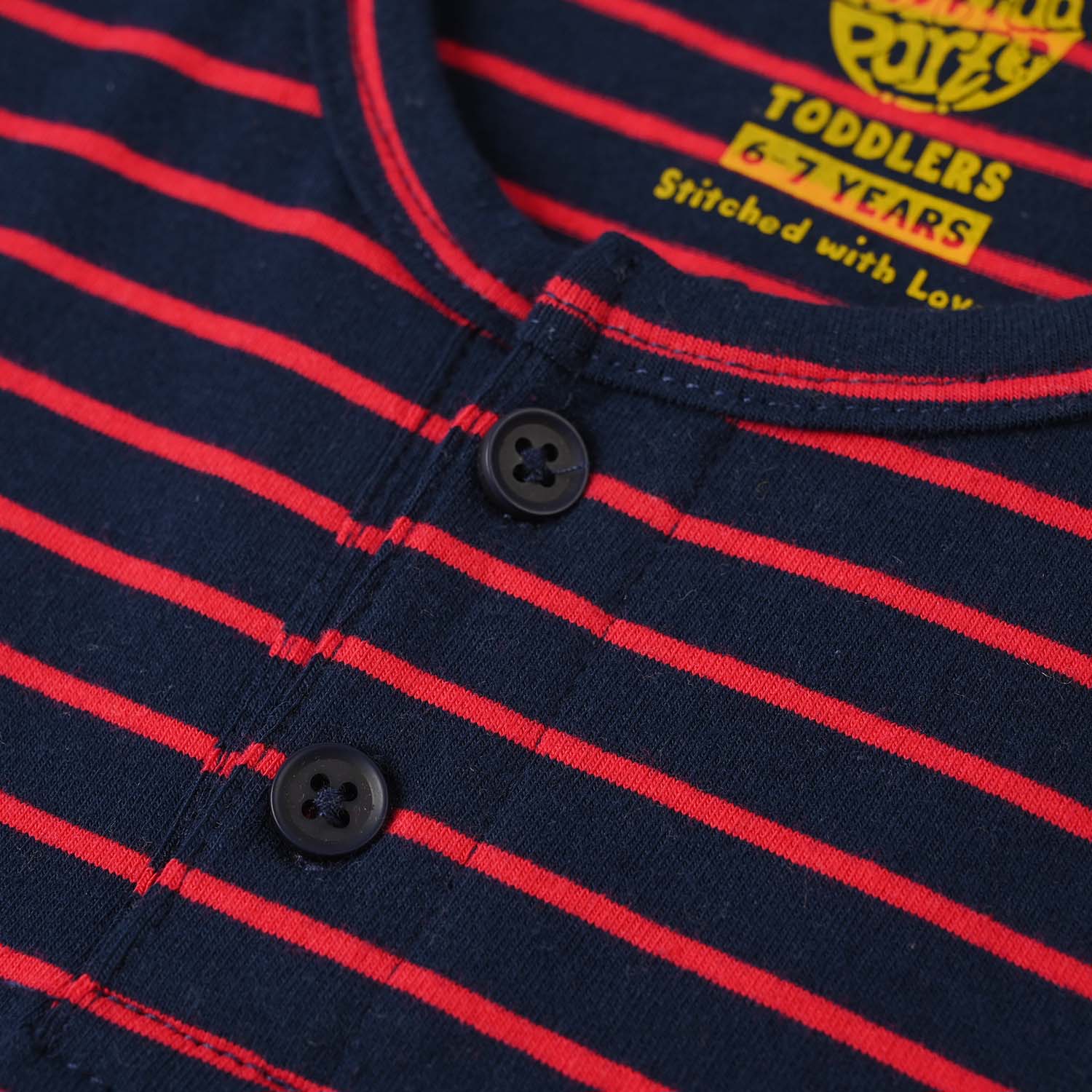 Boys Yarn Dyed Sando Adventure - Navy - Image 2