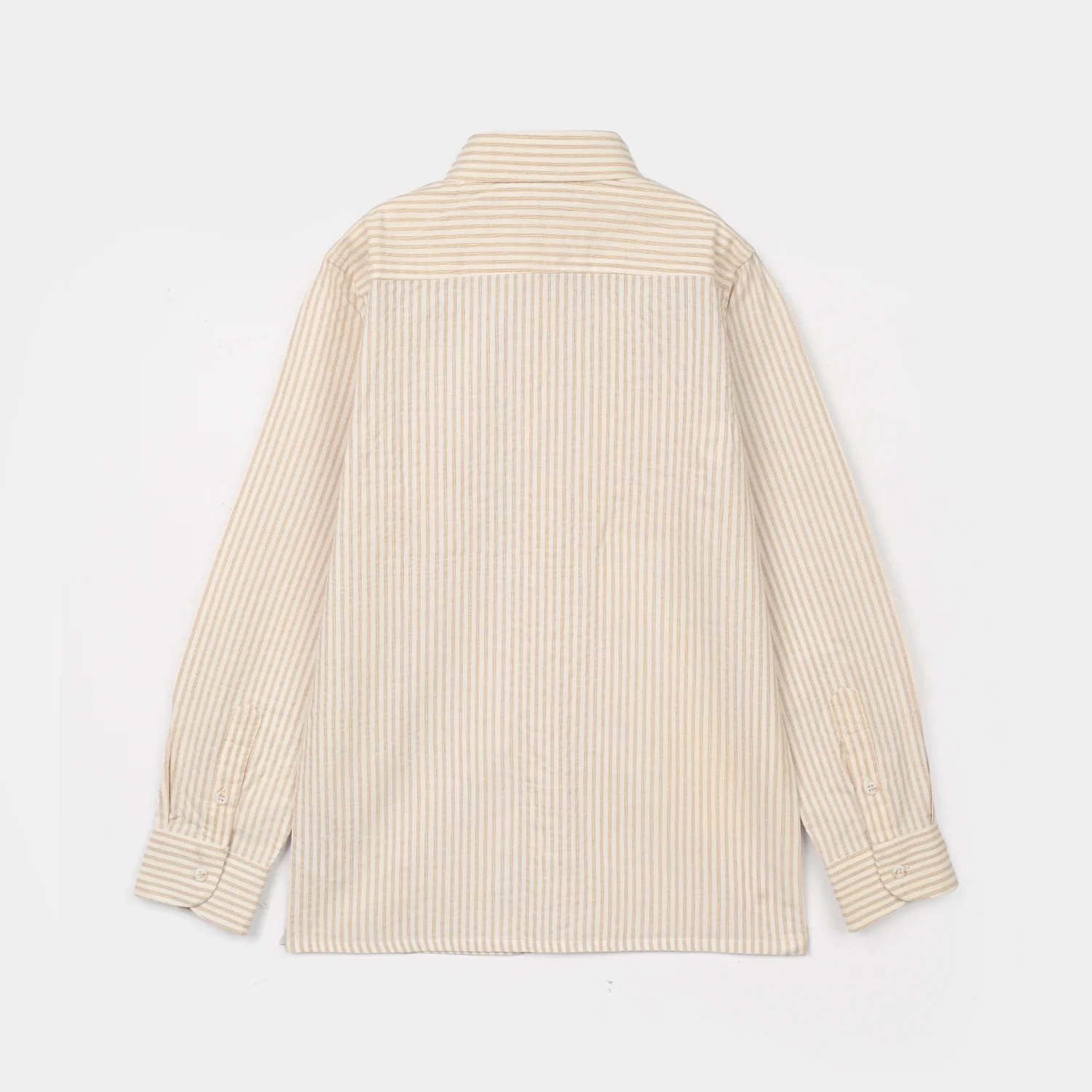 Boys Yarn Dyed Shirt - Light Brown - Image 4