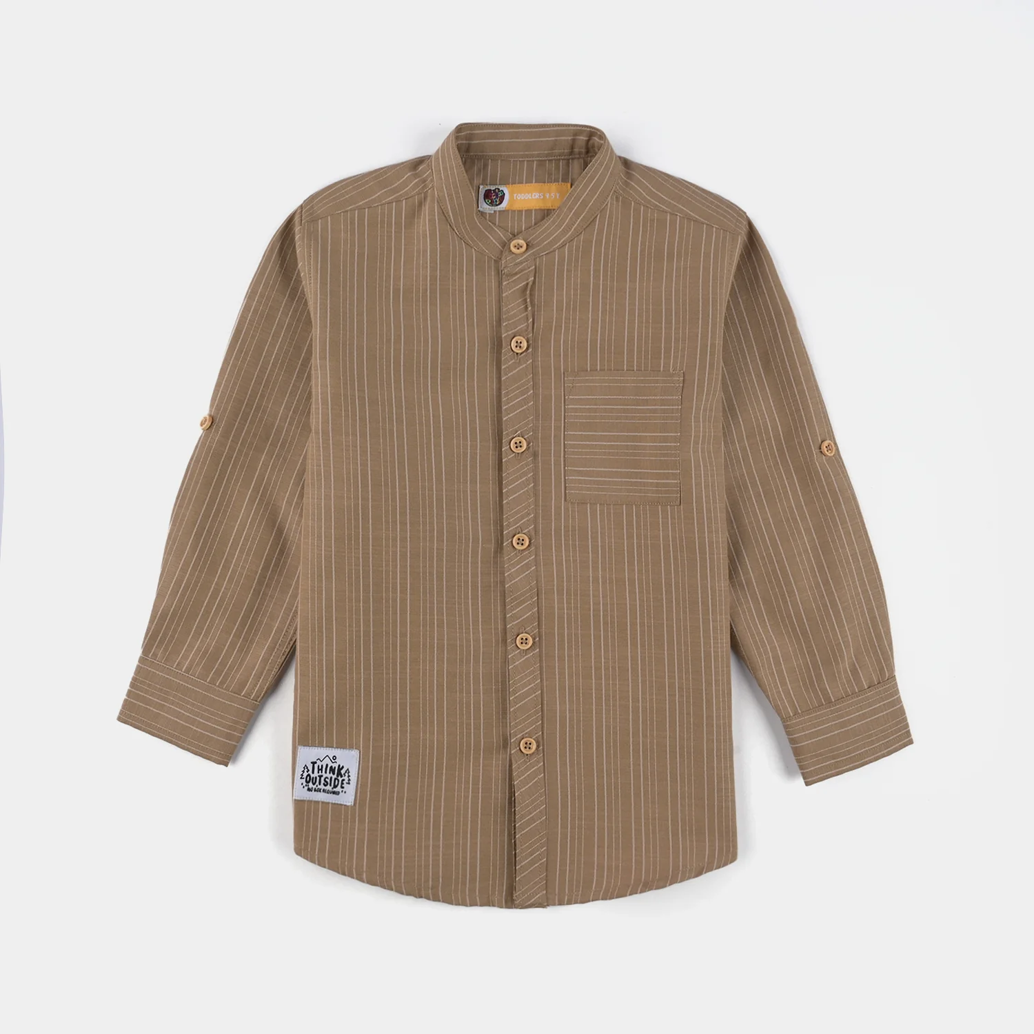 Boys Yarn Dyed Shirt - Brown
