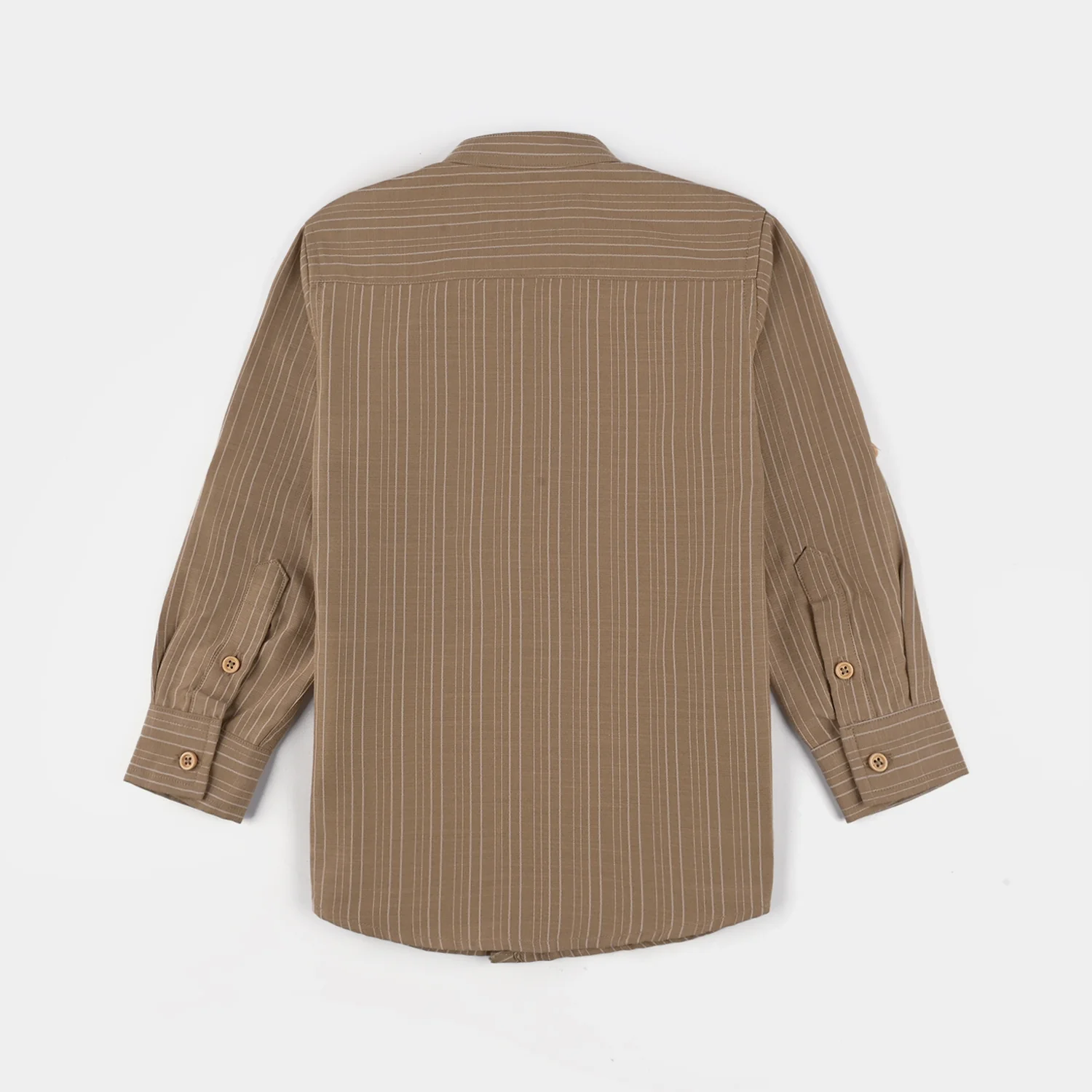 Boys Yarn Dyed Shirt - Brown - Image 4