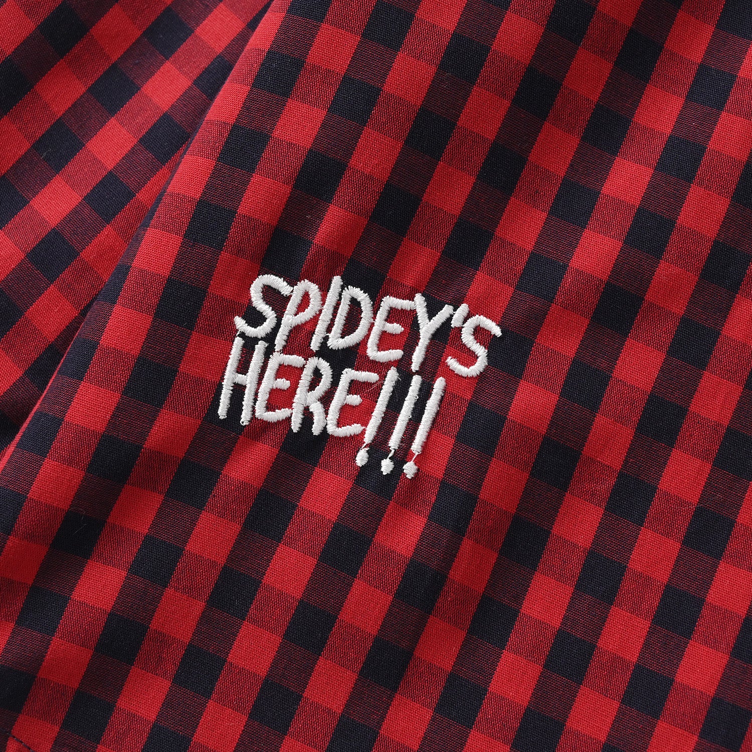 Boys Yarn Dyed Shirt - Red - Image 2