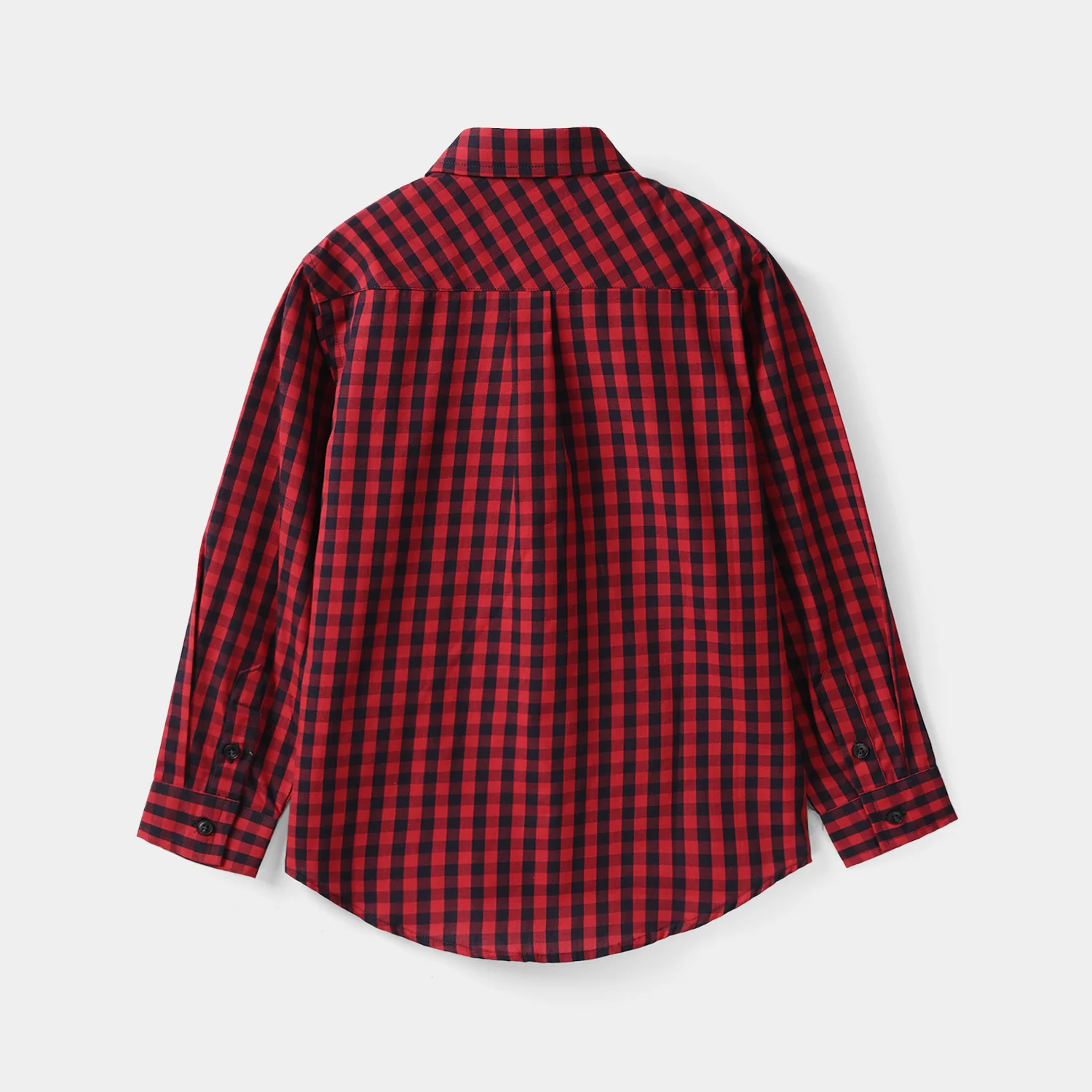 Boys Yarn Dyed Shirt - Red - Image 4