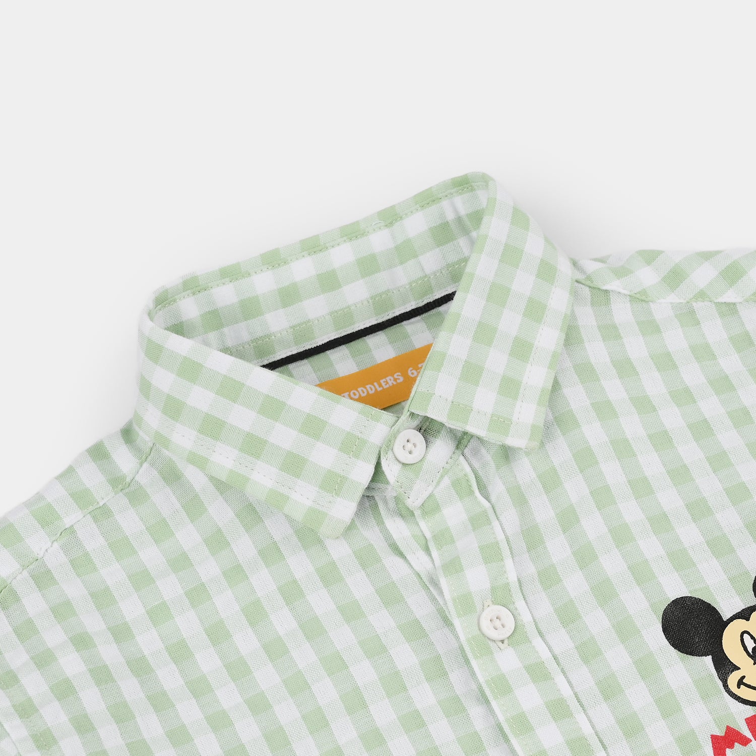 Boys Yarn Dyed Shirt (Check) - Green - Image 2